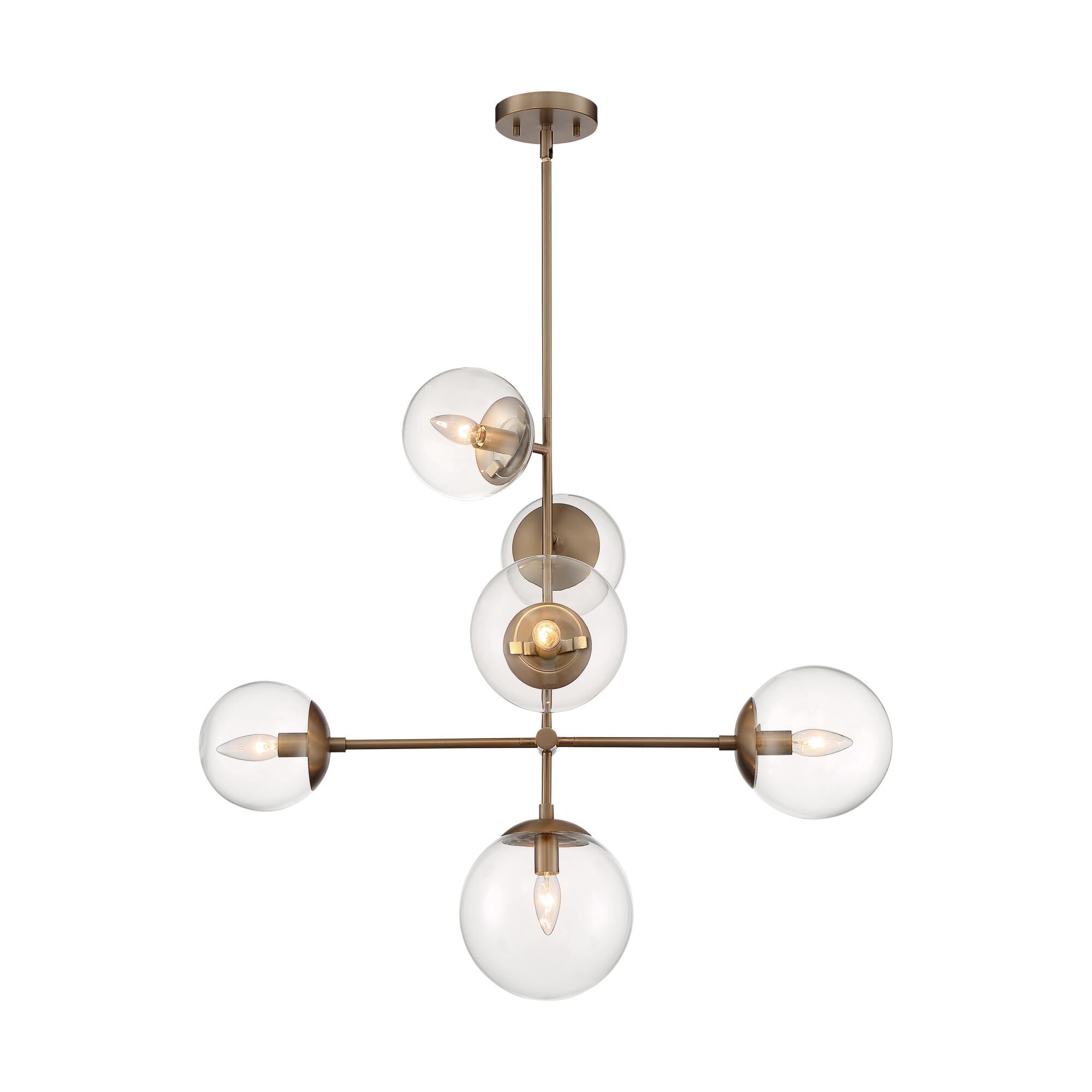 Sky 31 Inch 6 Light Mini Chandelier by Nuvo Lighting