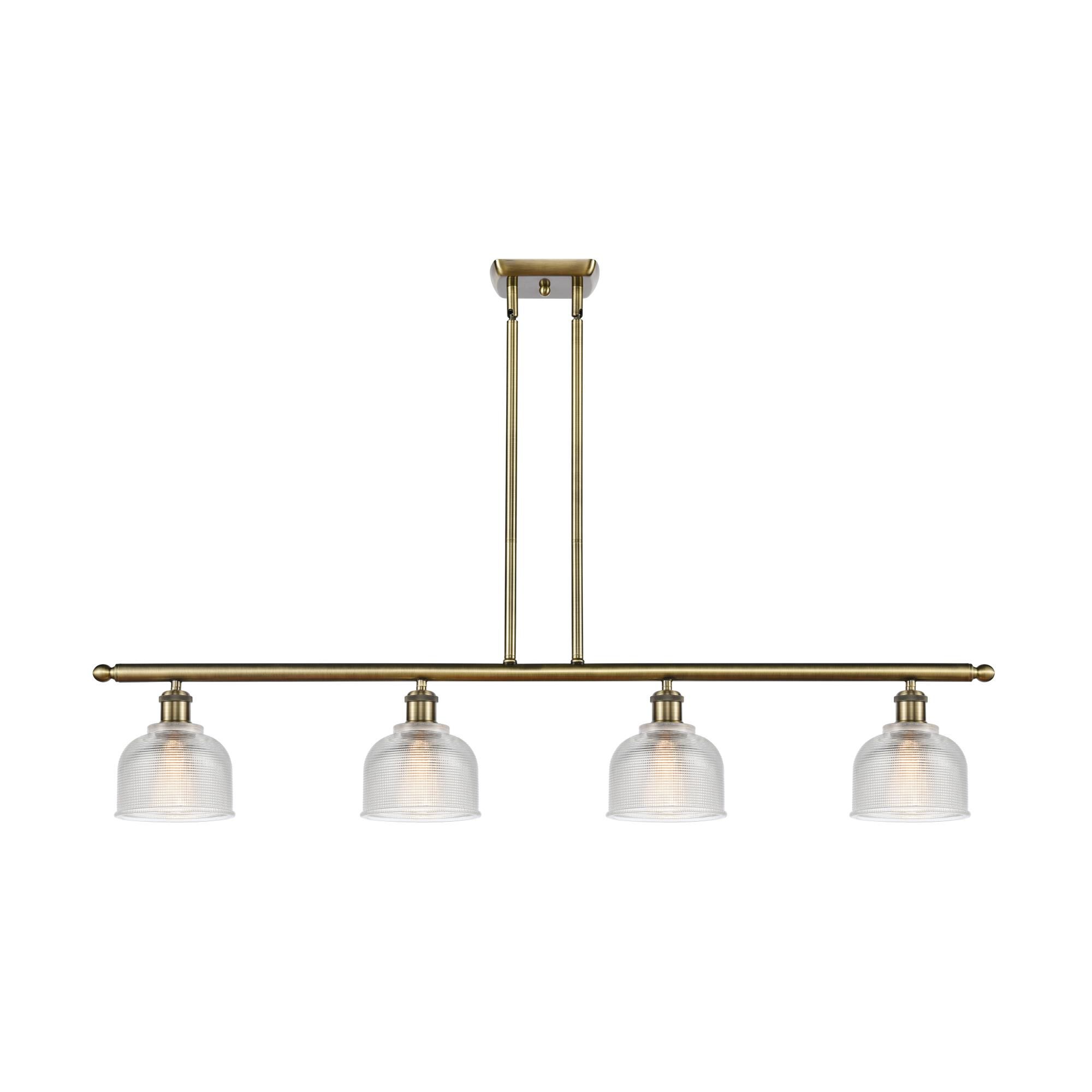 Shown in Antique Brass finish and Dome glass and Glass shade