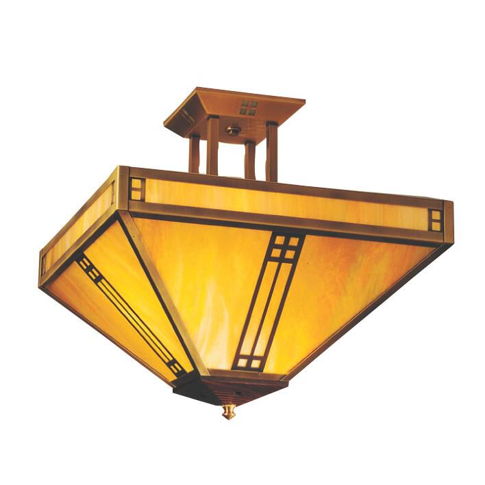 Prairie 12 Inch 4 Light Semi Flush Mount by Arroyo Craftsman