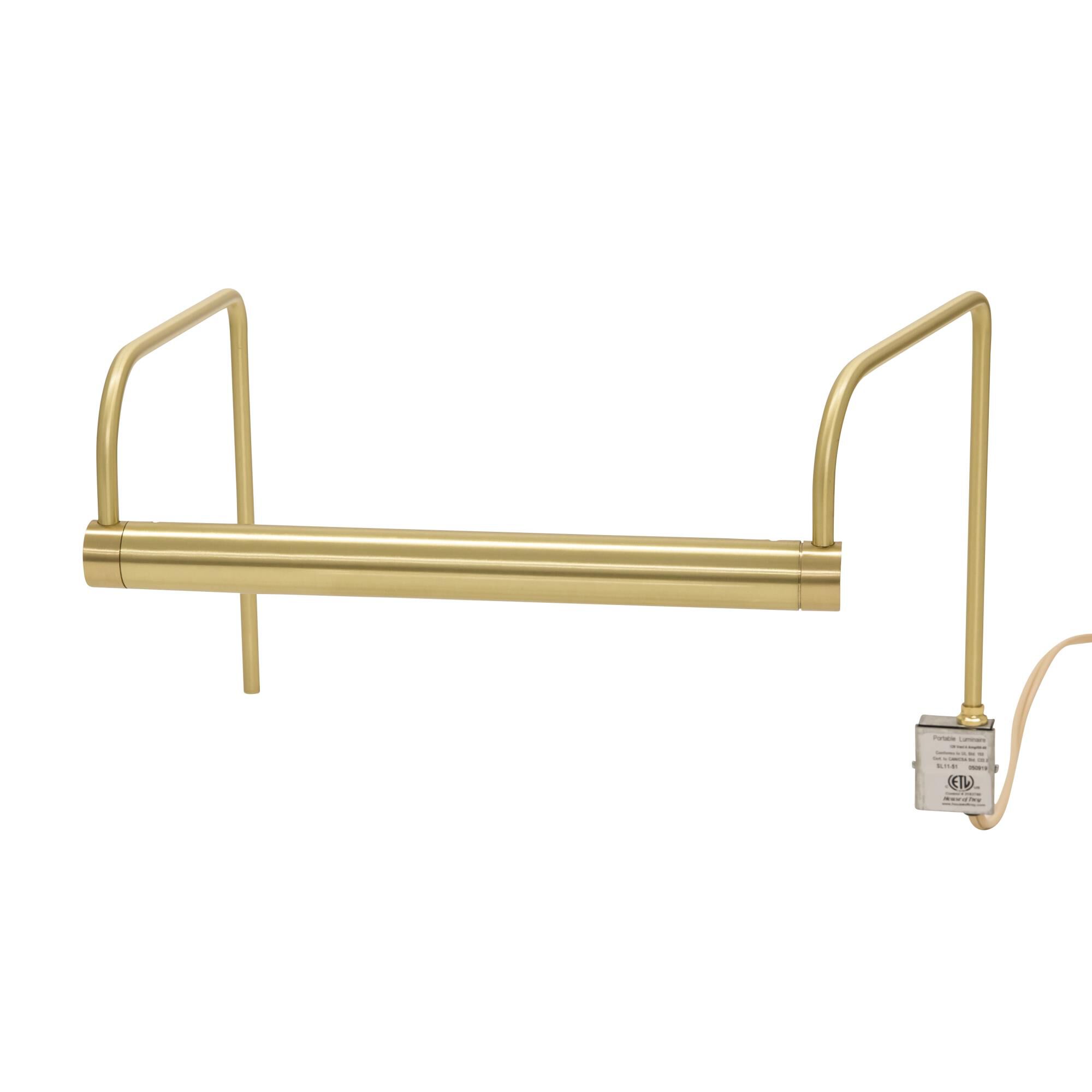 Shown in Satin Brass finish and Metal shade