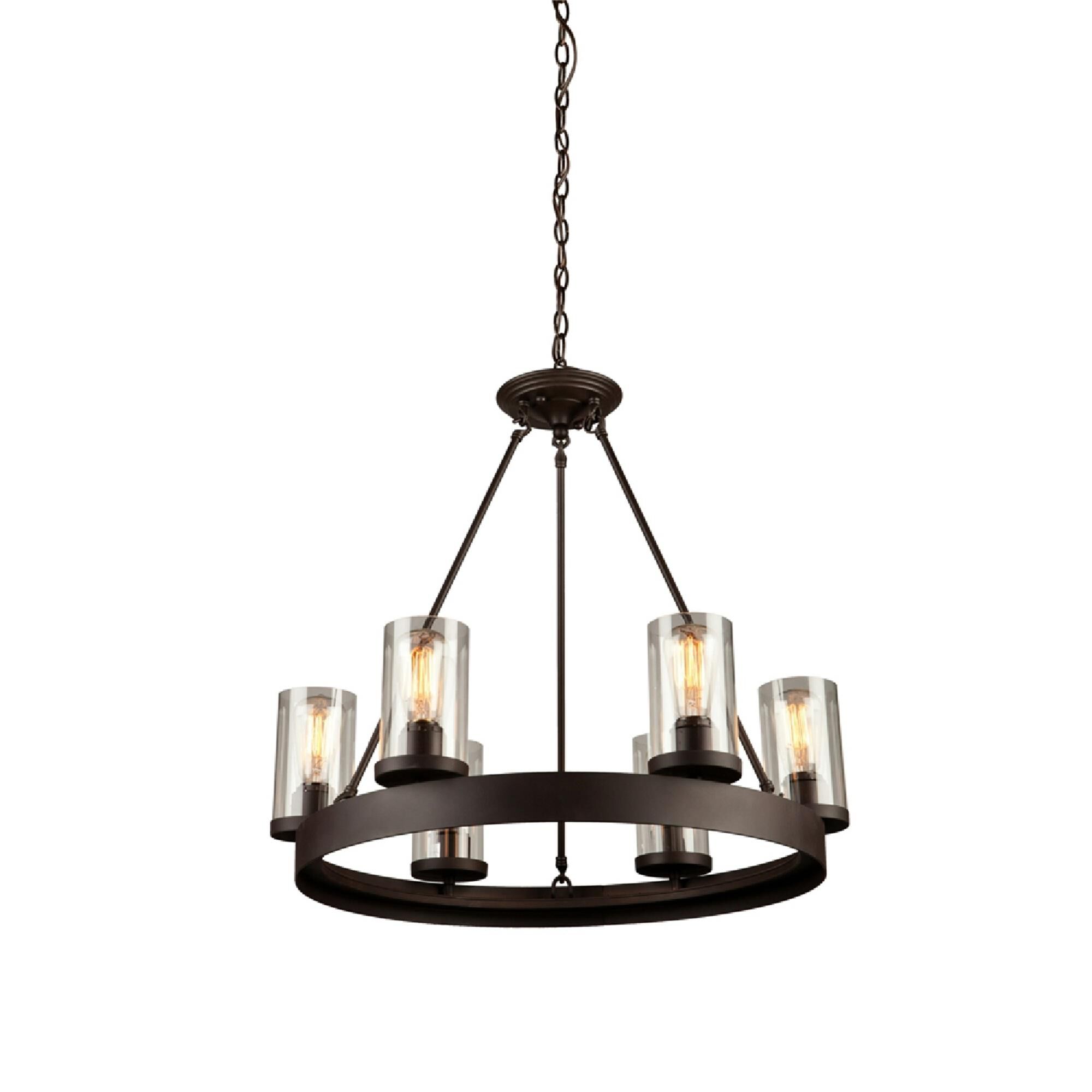 Menlo Park 26 Inch 6 Light Chandelier by Artcraft