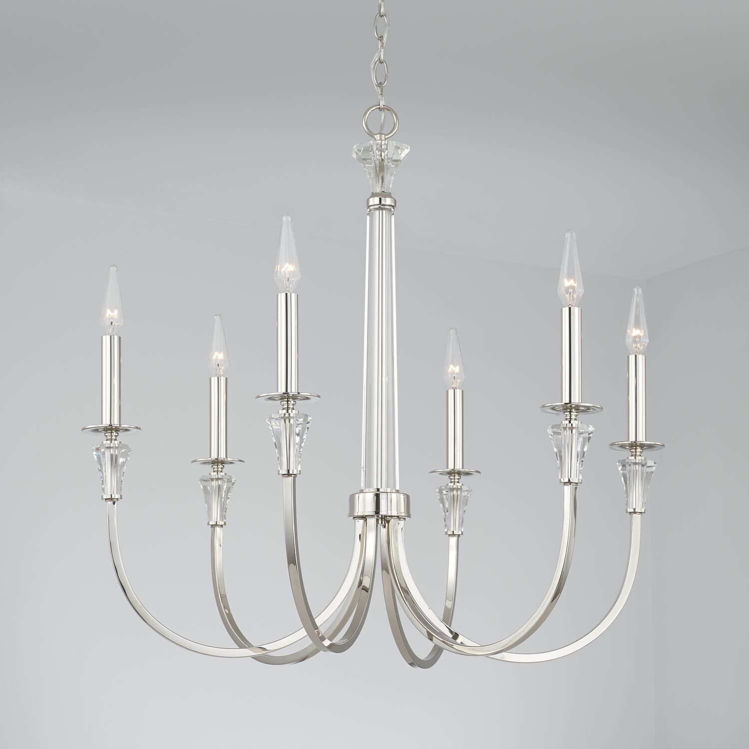 Laurent 30 Inch 6 Light Chandelier Capitol Lighting