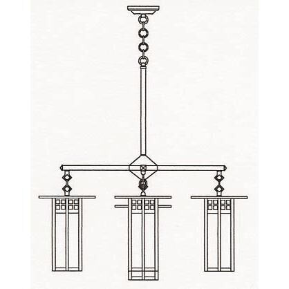 Glasgow 33 Inch 5 Light Chandelier by Arroyo Craftsman