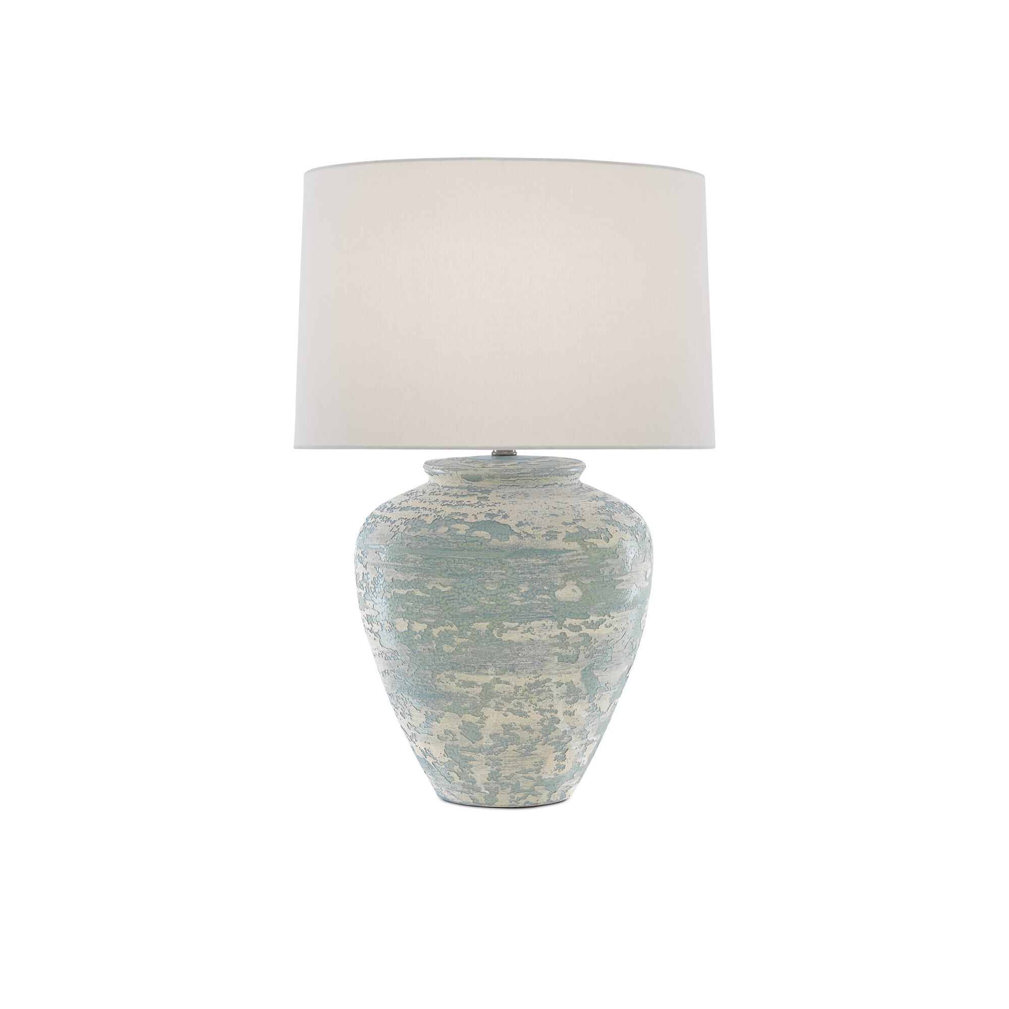 Shown in Aqua - Cream finish and White Shantung shade