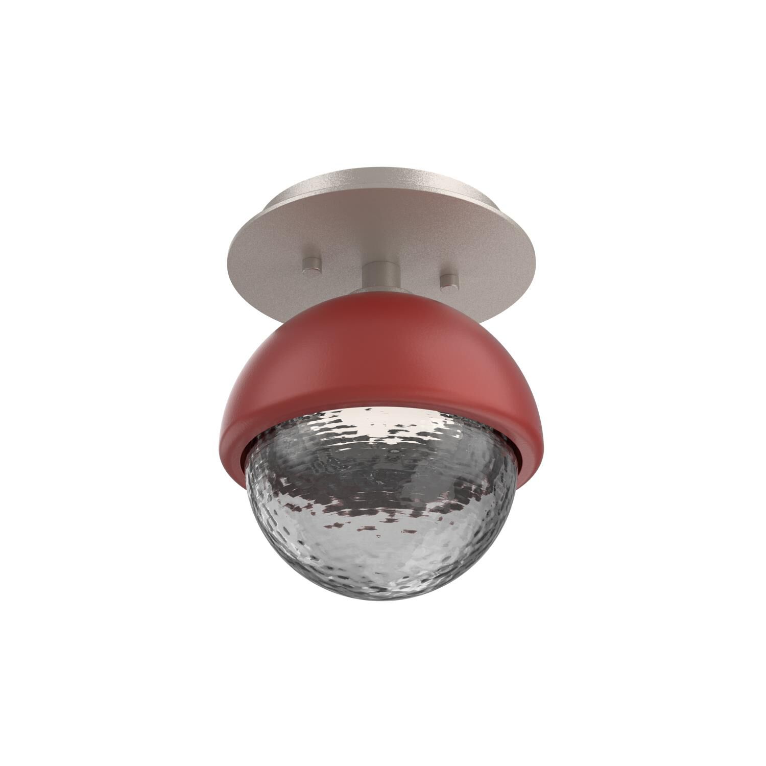 Shown in Beige Silver finish and Smoke glass and Cinnamon Red accent