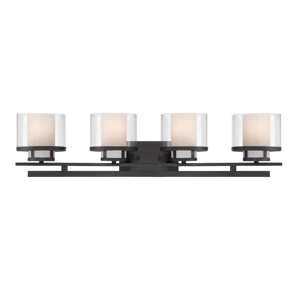 Shown in Biscayne Bronze finish and Clear and Frosted glass