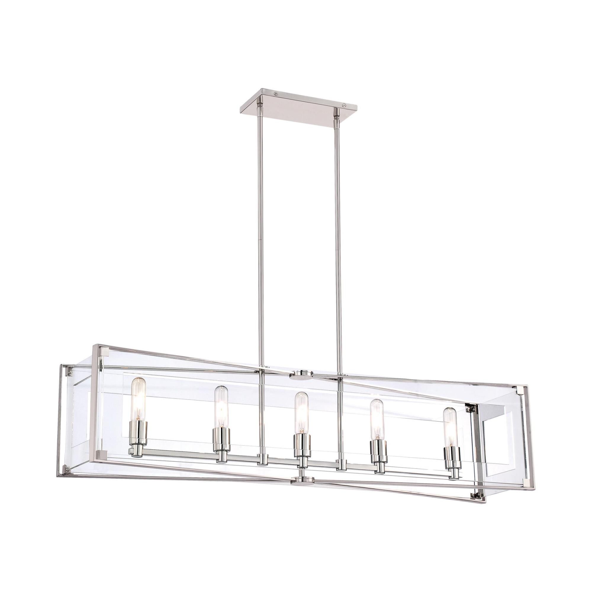 Shown in Polished Nickel finish and Clear Acrylic glass