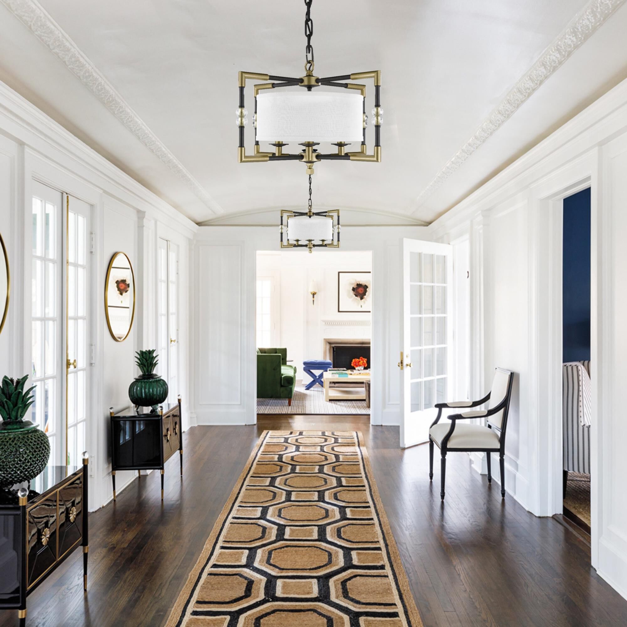 Magro 20 Inch 4 Light Mini Chandelier by American Brass and Crystal