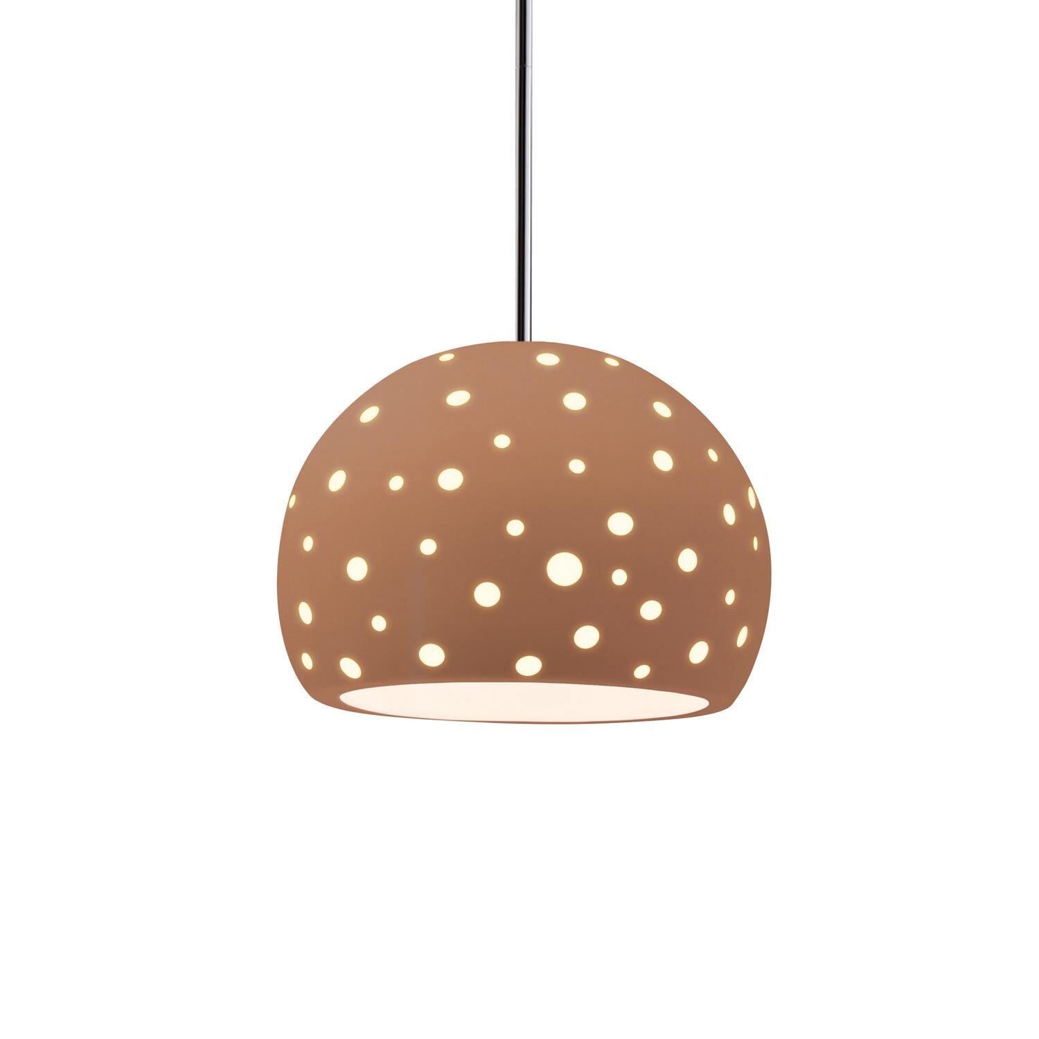 Perforated Globe 10 Inch Large Pendant by Justice Design Group