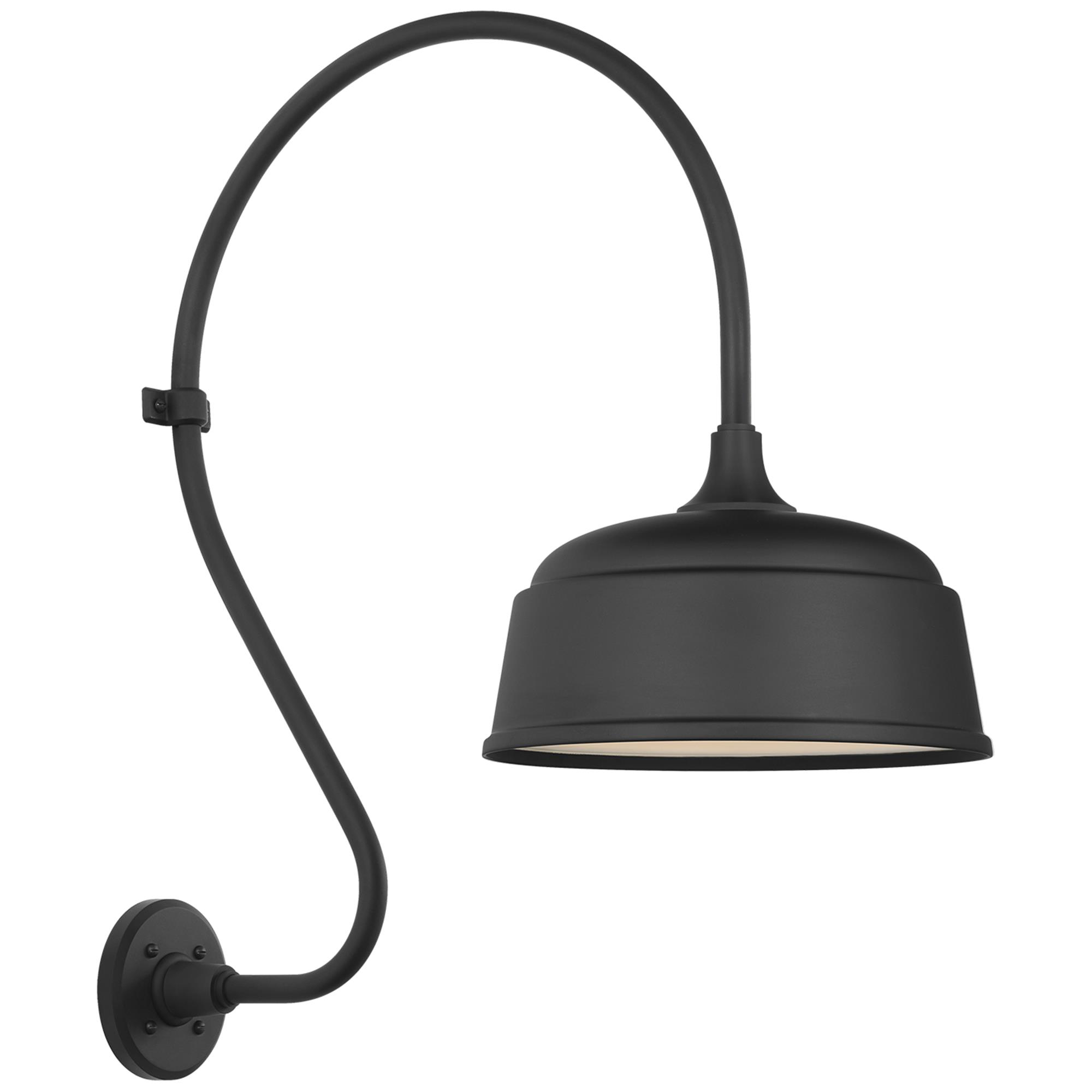 Shown in Matte Black finish and Black shade