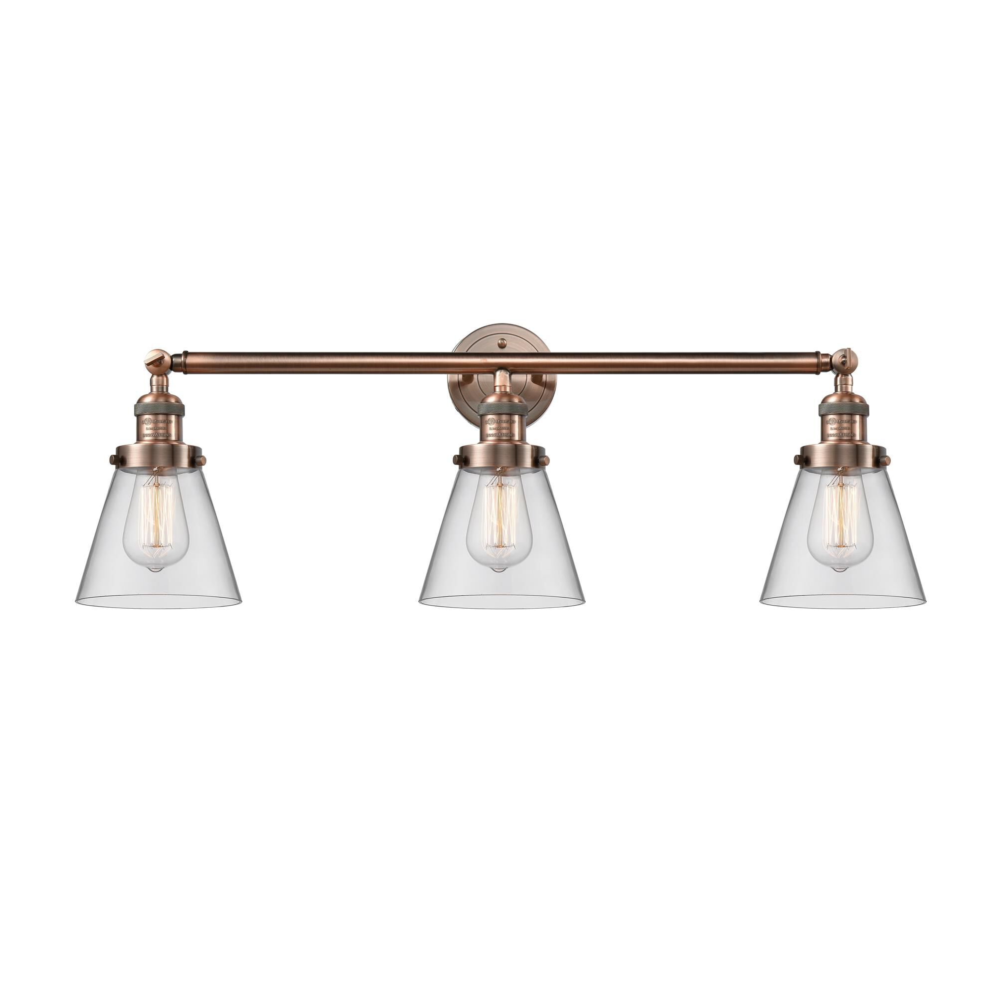 Shown in Antique Copper finish and Clear glass