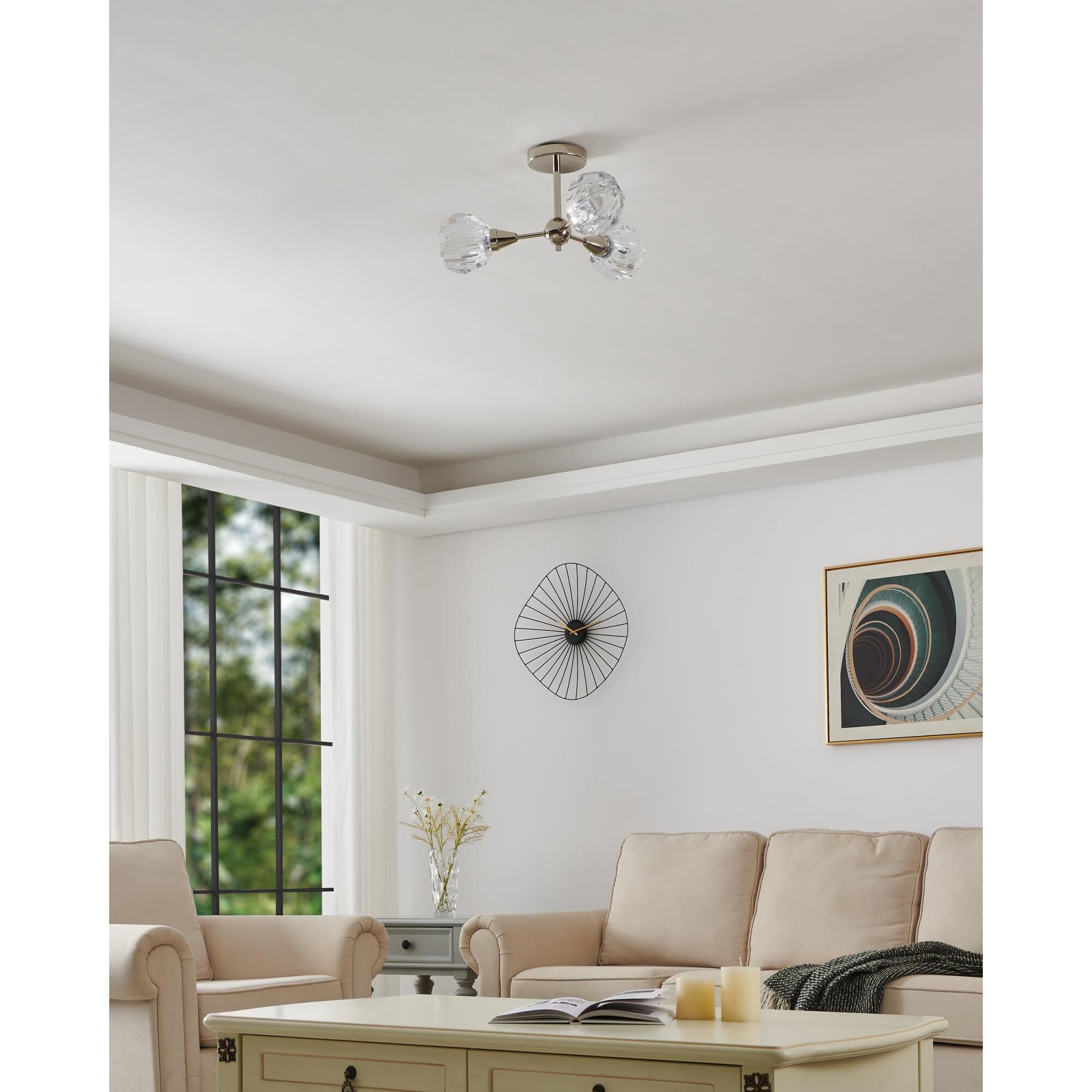 Helena 20 Inch Semi Flush Mount by Eglo Lighting