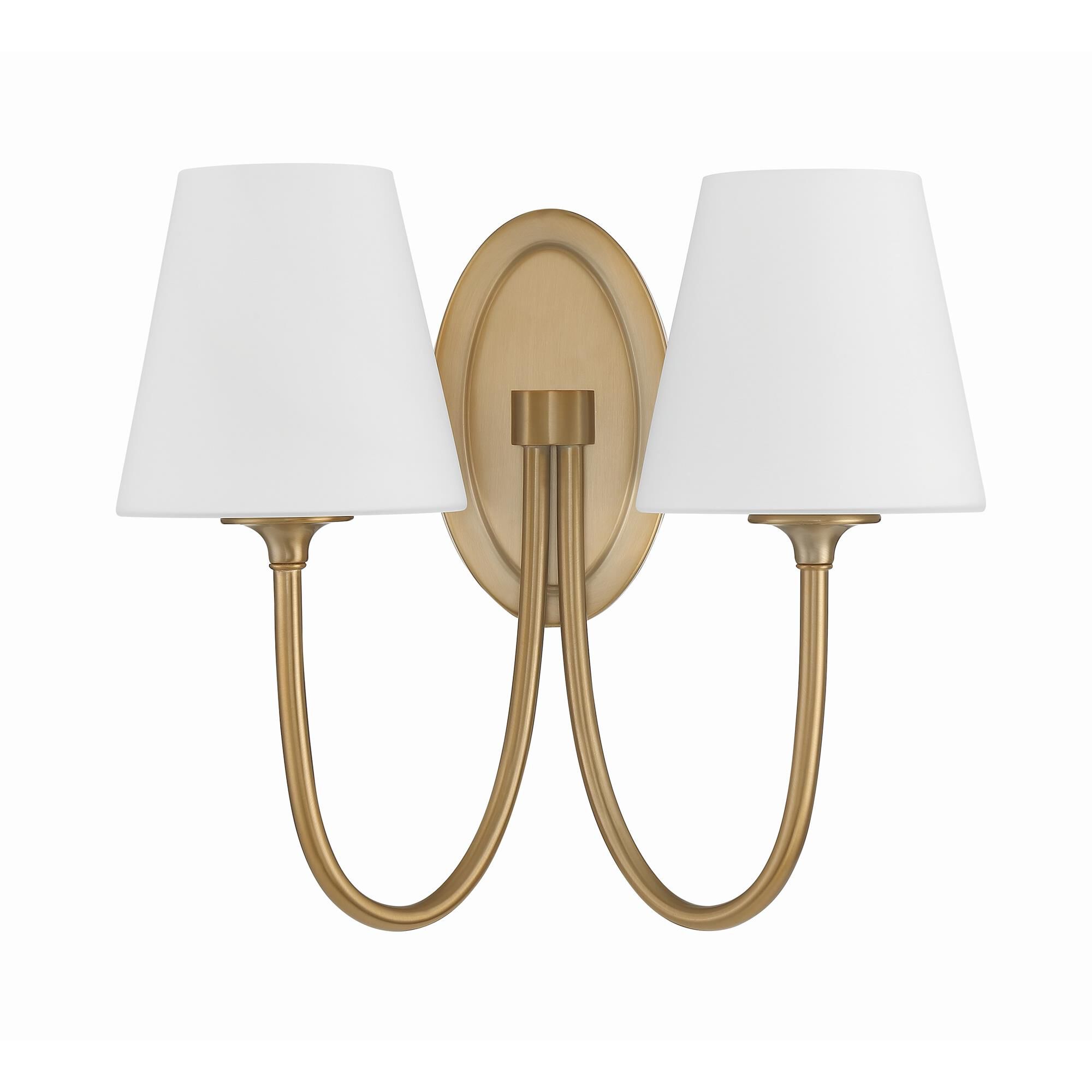 Shown in Vibrant Gold finish and Glass shade