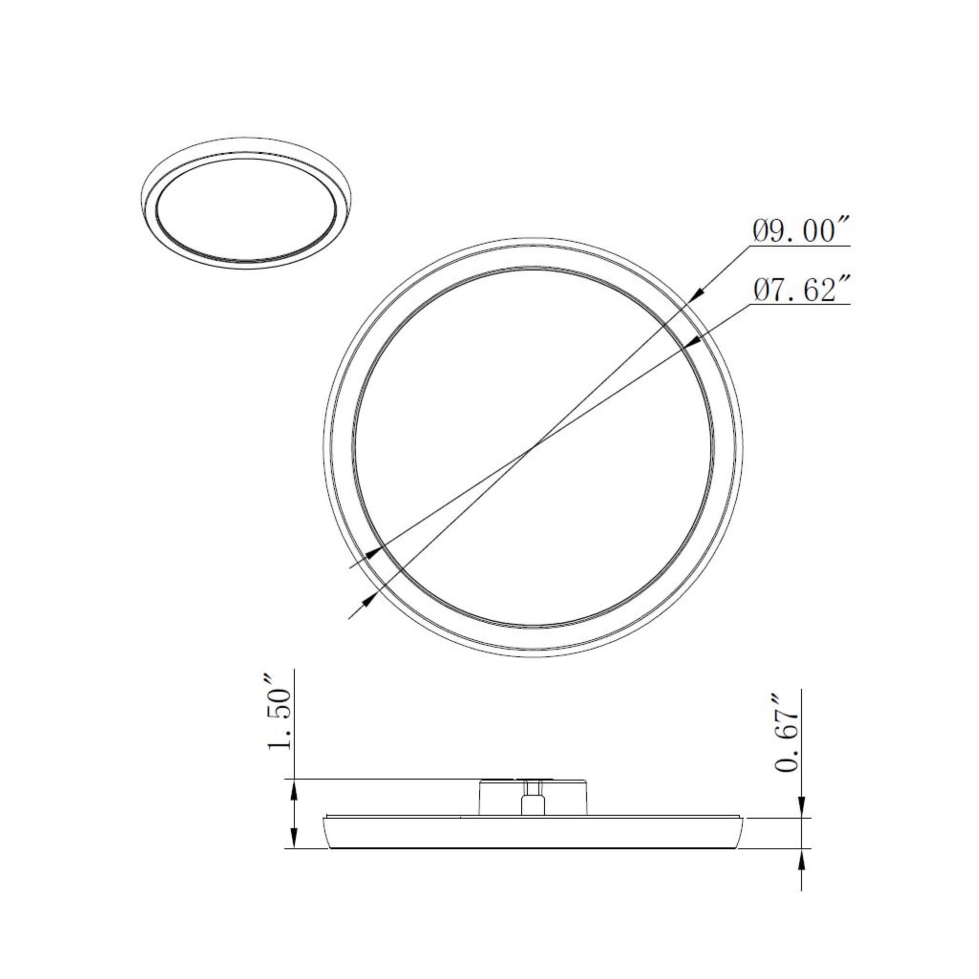 Blink Pro 9 Inch 1 Light LED Flush Mount,
