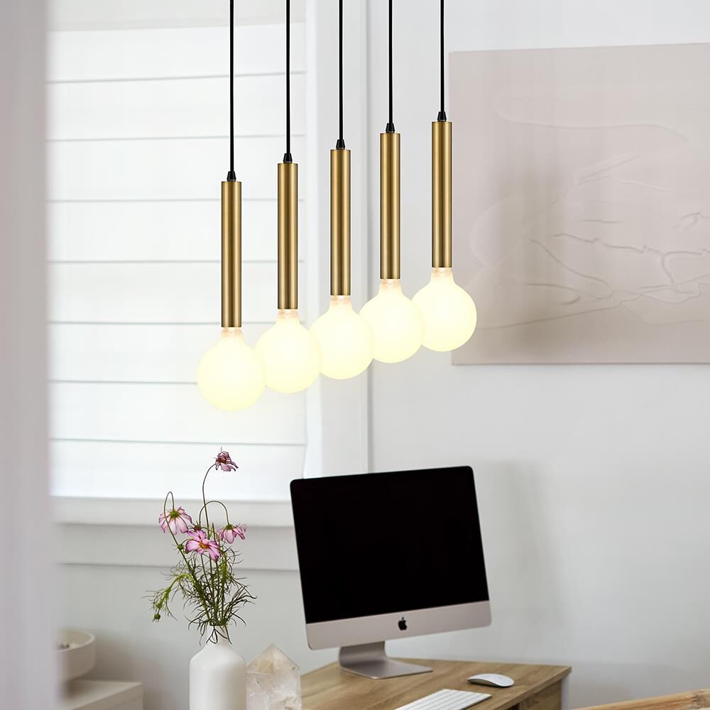 Shown in Lacquered Brass finish and Black accent