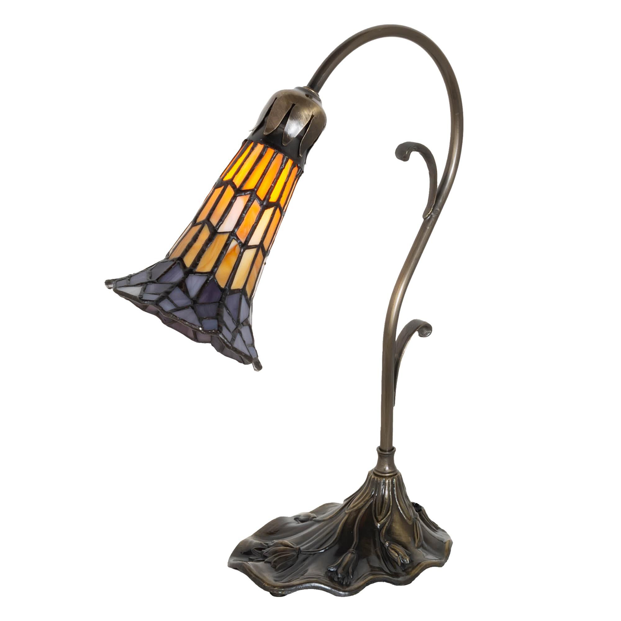 Stained Glass Pond Lily 15 Inch Table Lamp by Meyda Lighting