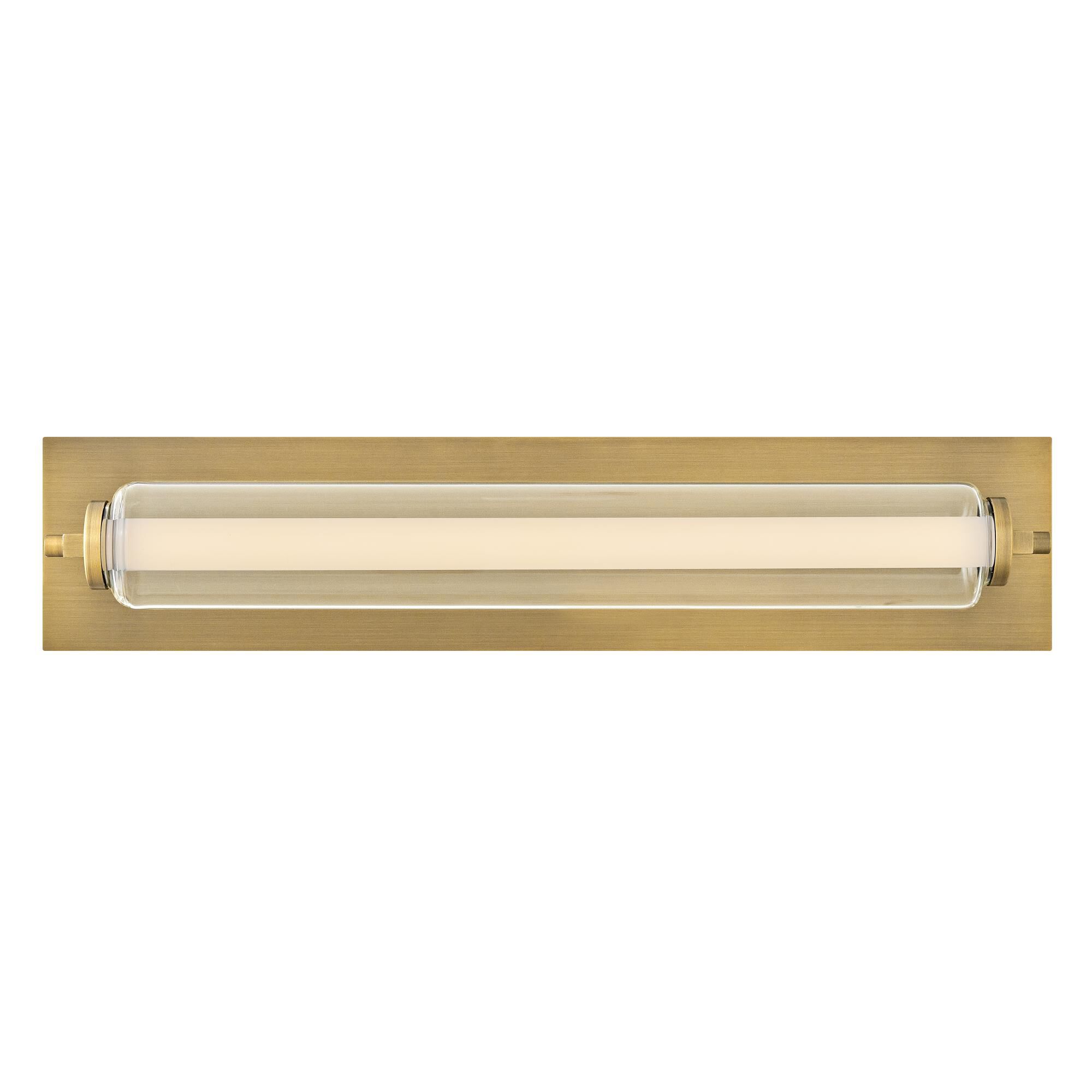 Shown in Lacquered Brass finish and Clear and Etched Opal glass