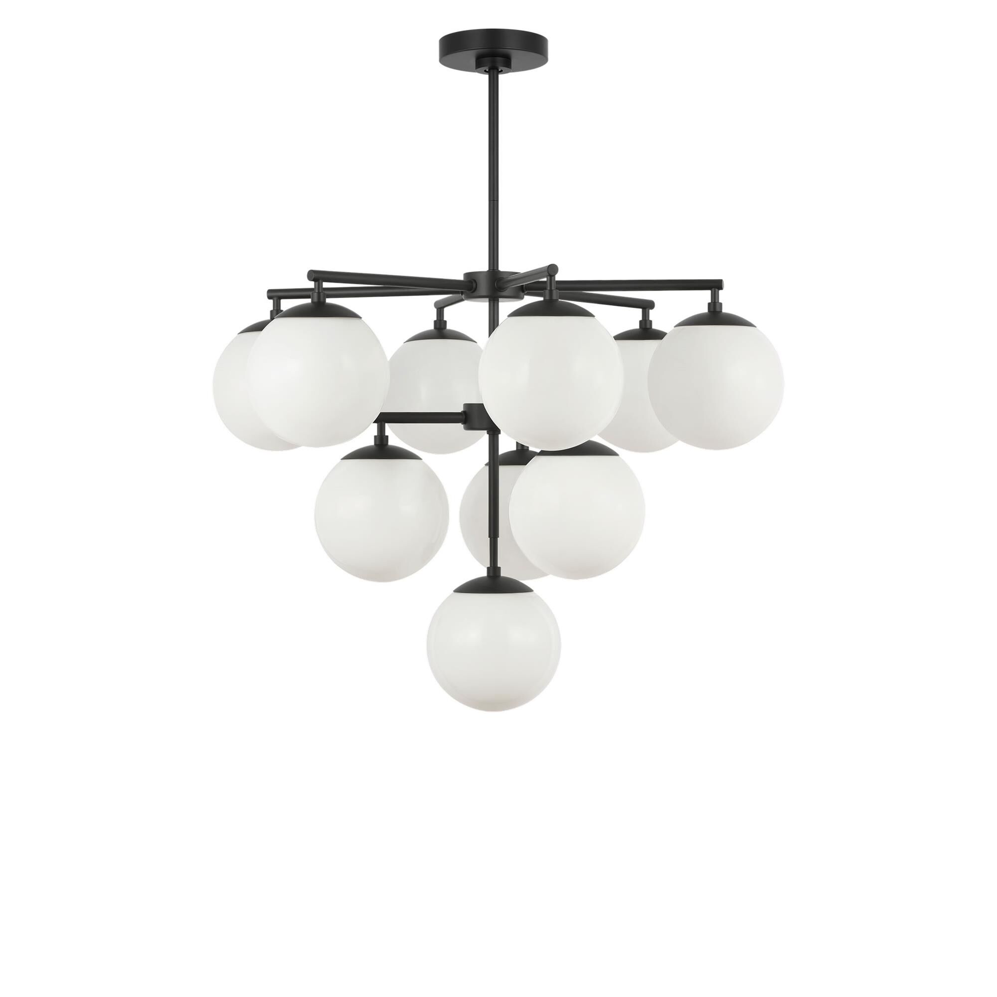 Shown in Midnight Black finish and Clear White glass