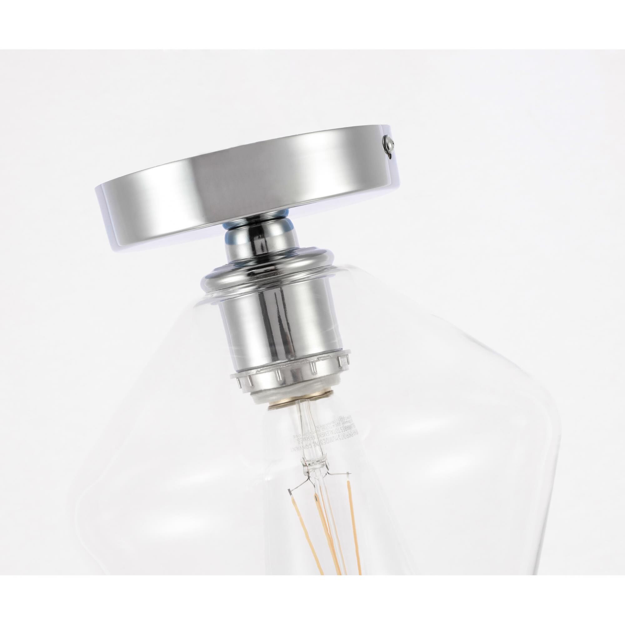 Gene 8 Inch Semi Flush Mount by Elegant Lighting