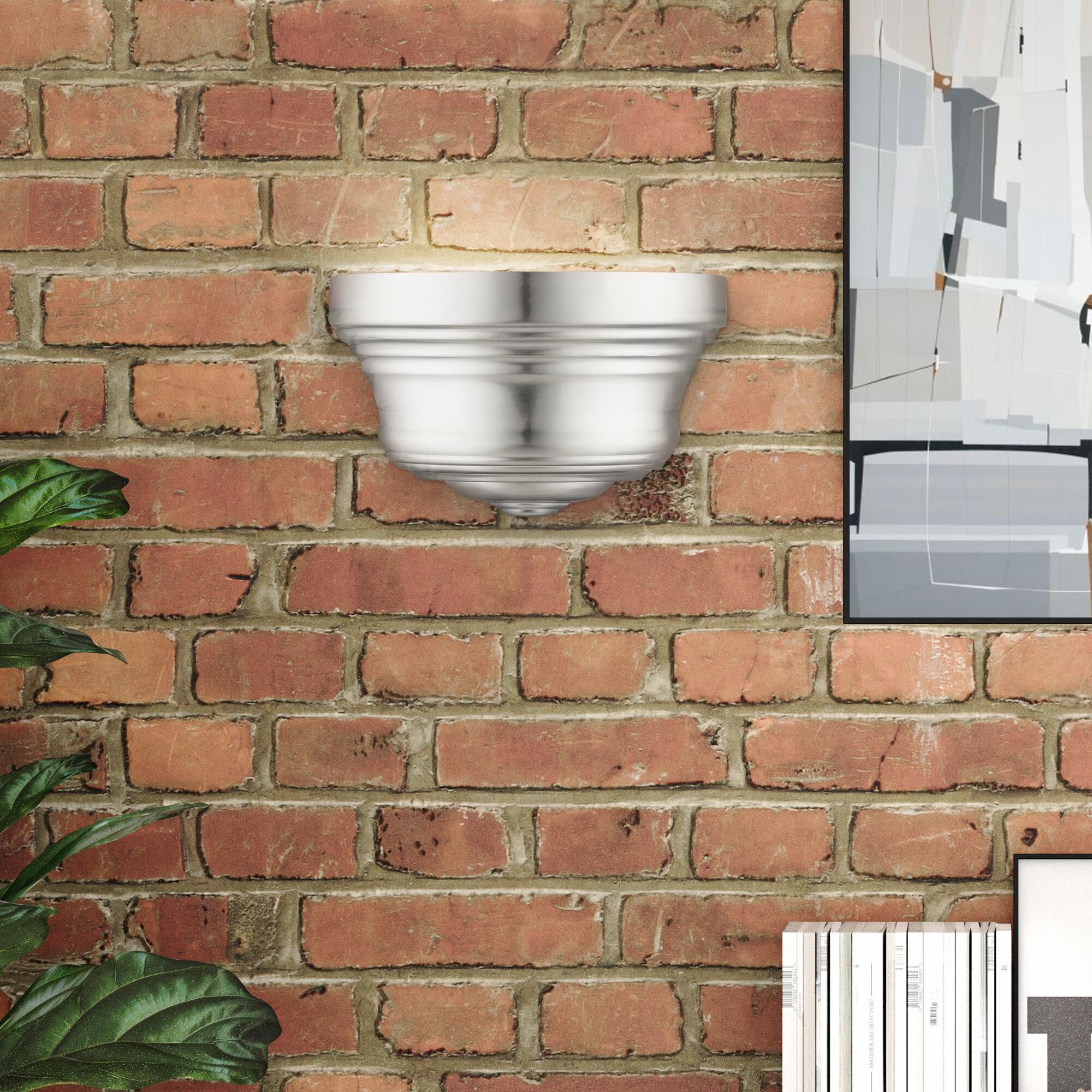 Shown in Brushed Nickel finish and Brushed Nickel Steel With Gold Finish Inside shade