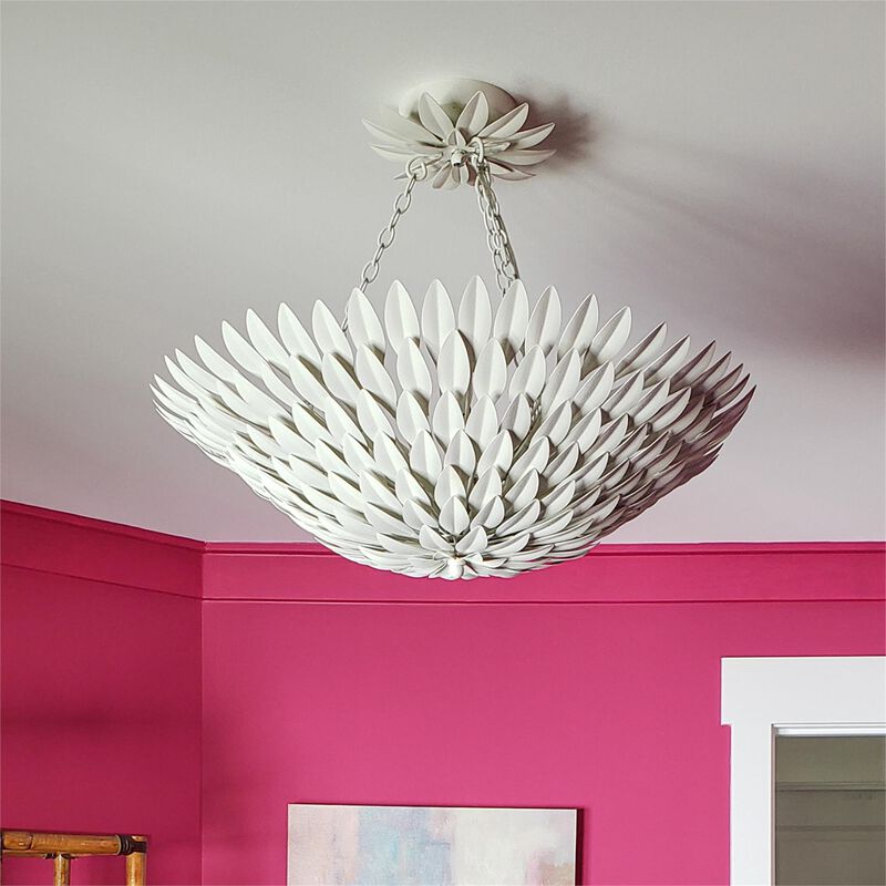 Broche 30 Inch 8 Light Semi Flush Mount by Crystorama