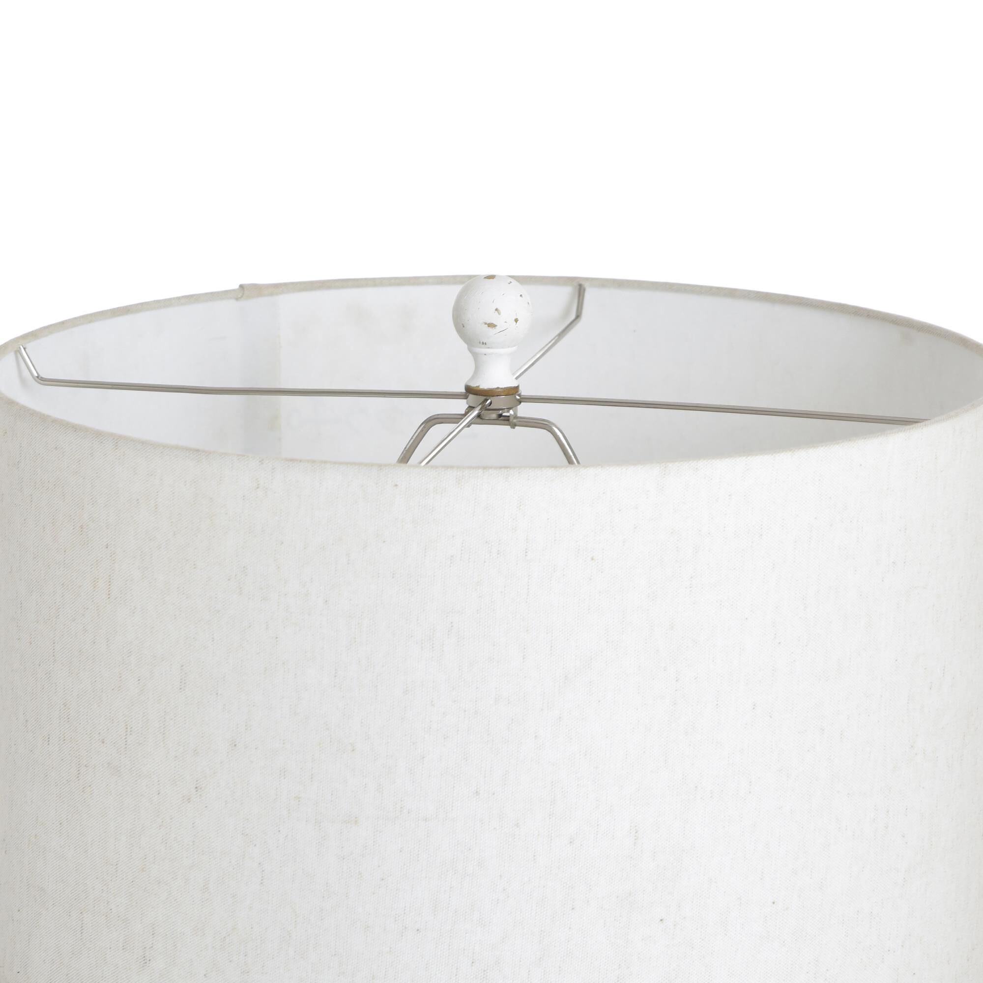 Shown in Brushed Brown, White, Cream finish and Cream Cotton and Polyester Blend shade