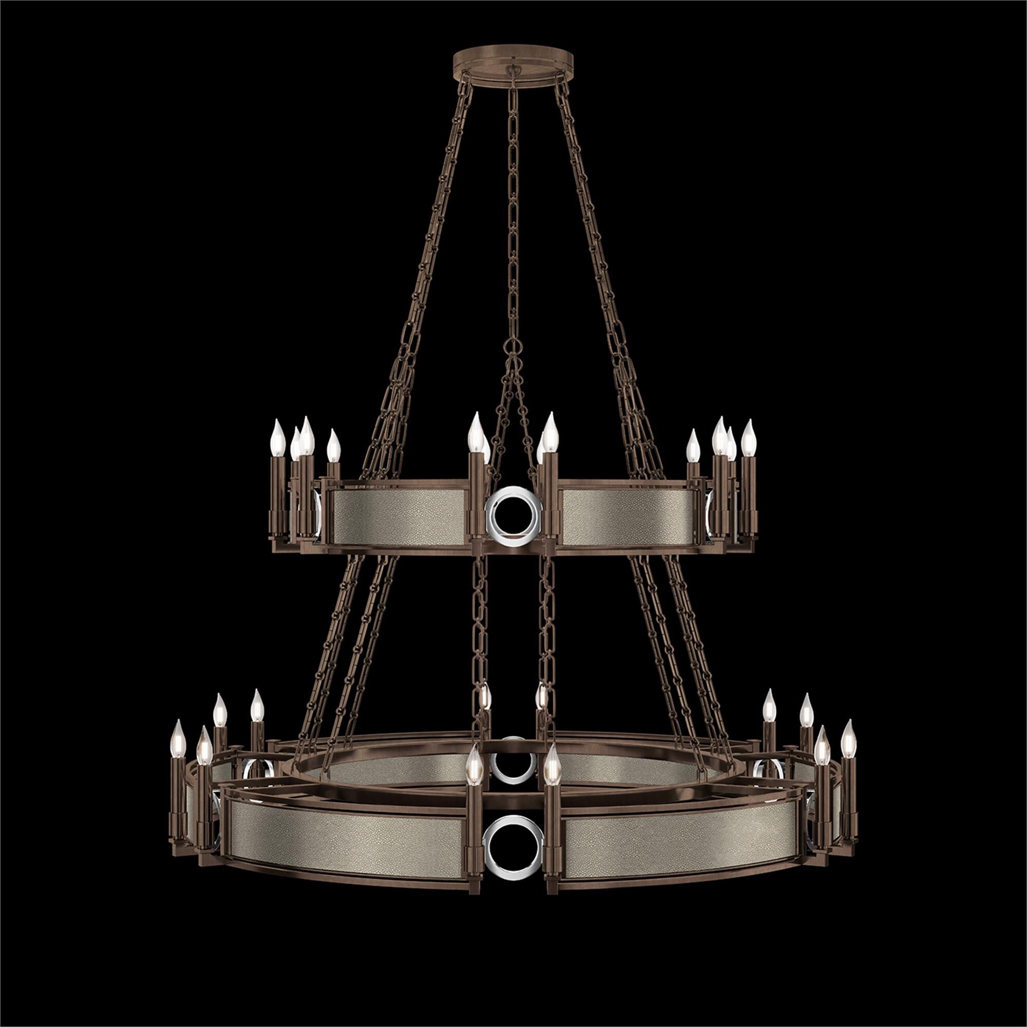 Shown in Bronze and Nickel  finish and Coco accent