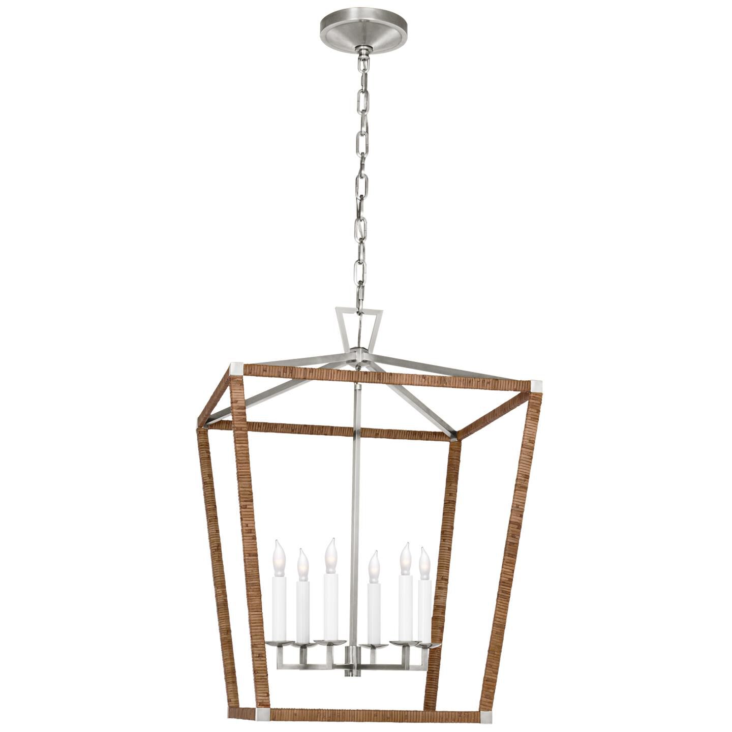 Shown in Polished Nickel and Natural Rattan finish