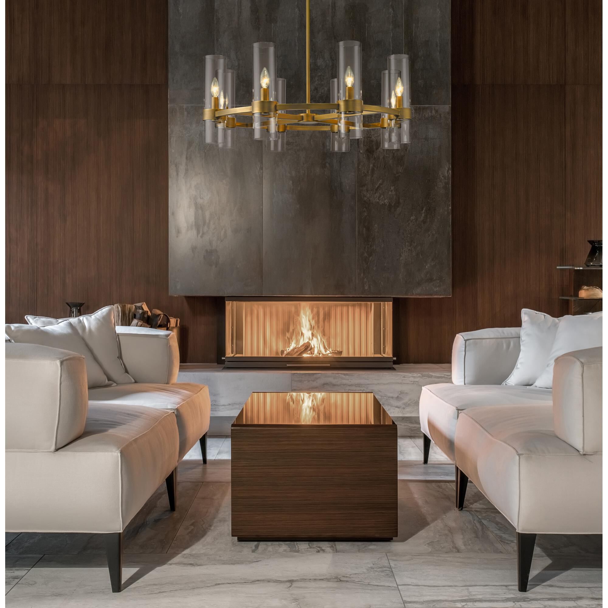 Shown in Rubbed Brass finish and Clear glass and No Shade shade