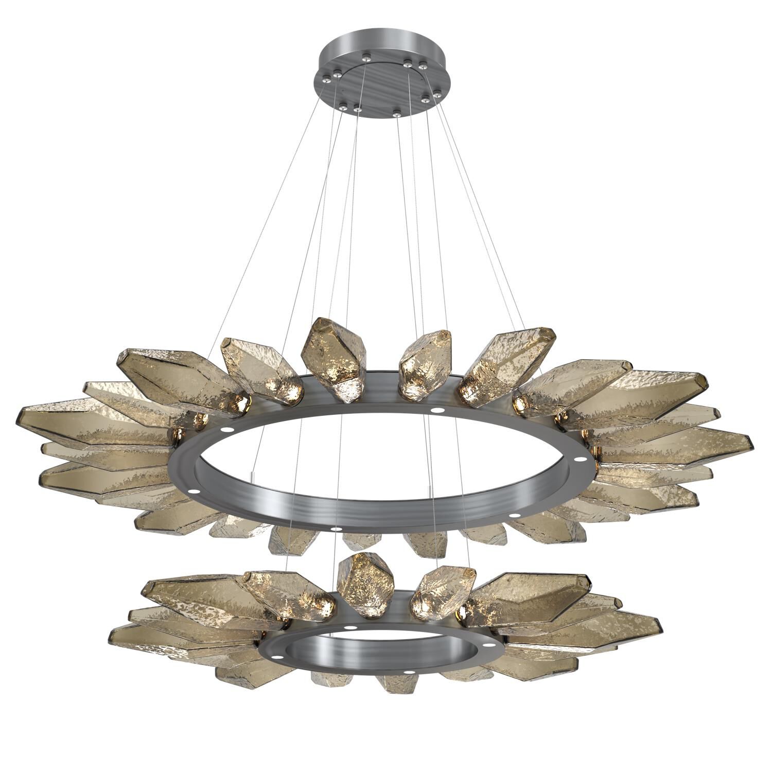 Rock Crystal 56 Inch 50 Light LED Chandelier by Hammerton Studio