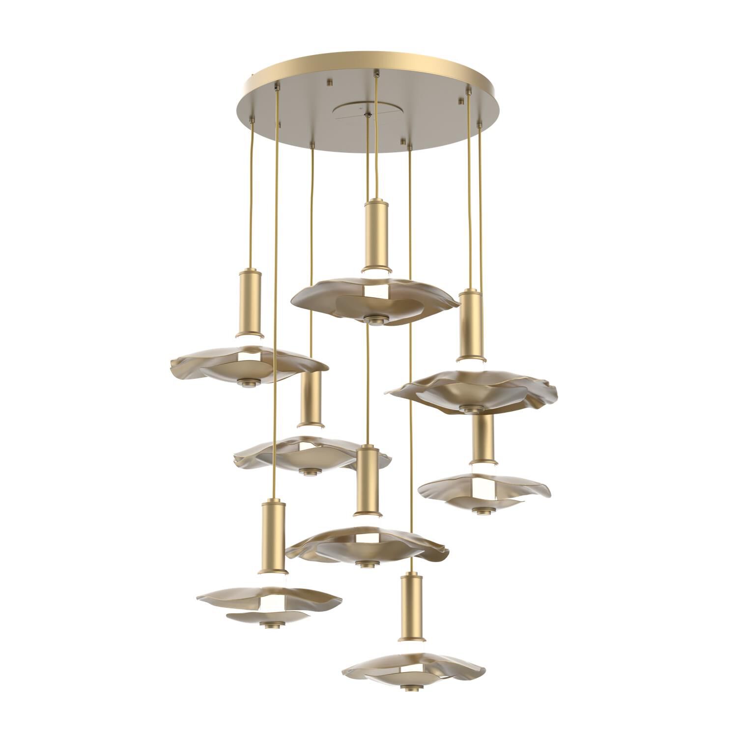 Shown in Gilded Brass finish and Matching Finish accent