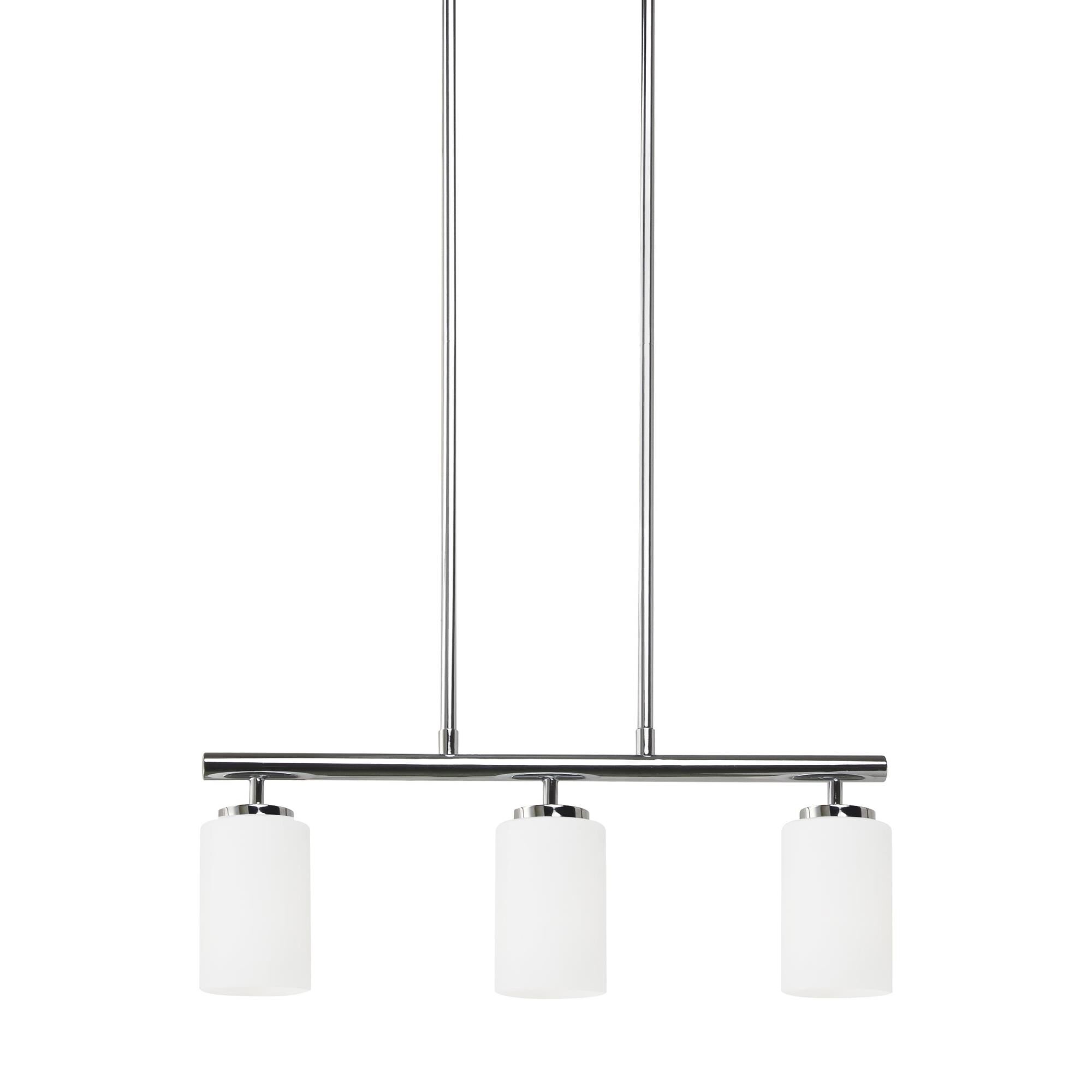 Shown in Chrome finish and Cased Opal Etched  Shades glass and Cased Opal Etched Glass s shade