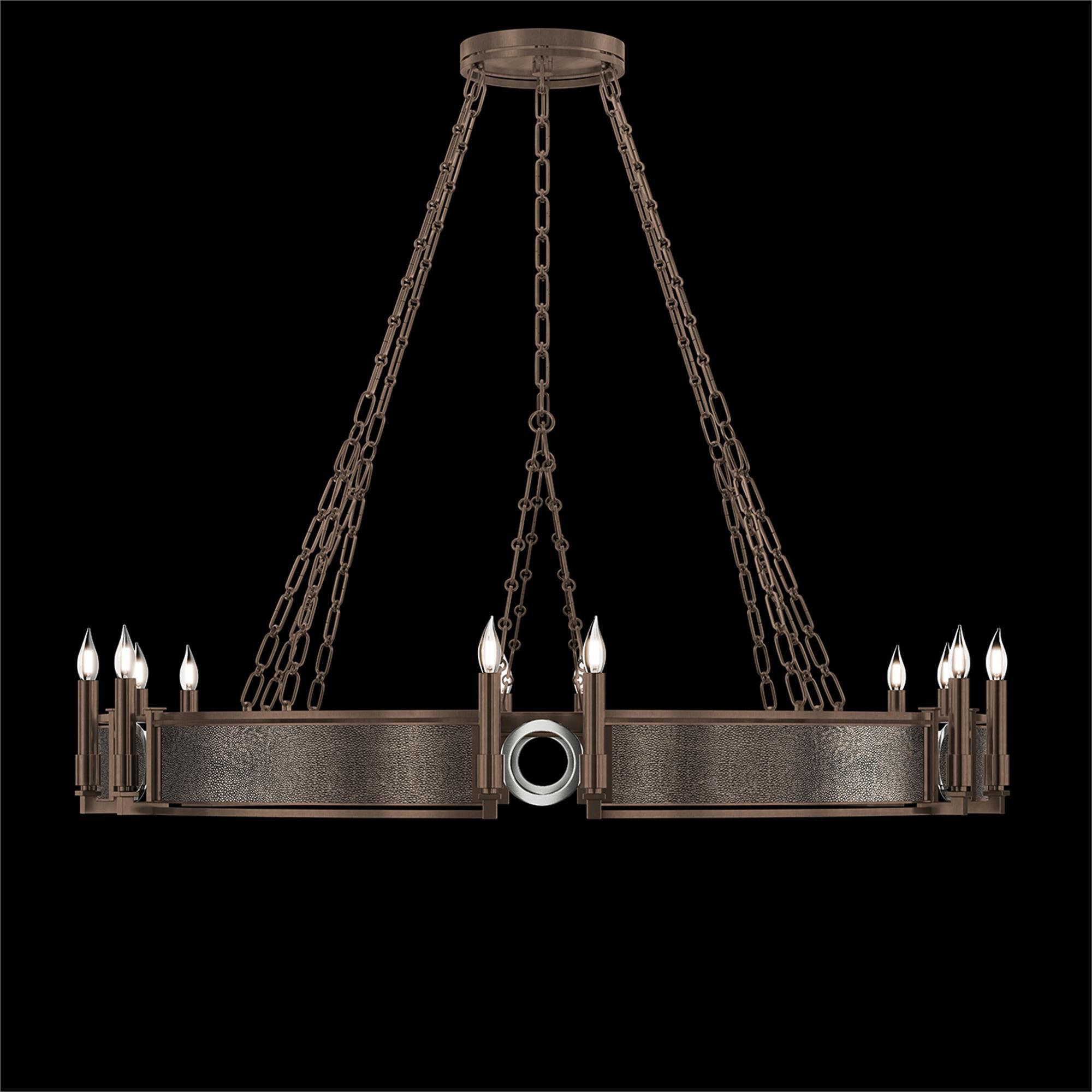Shown in Bronze and Nickel  finish and Pebble accent