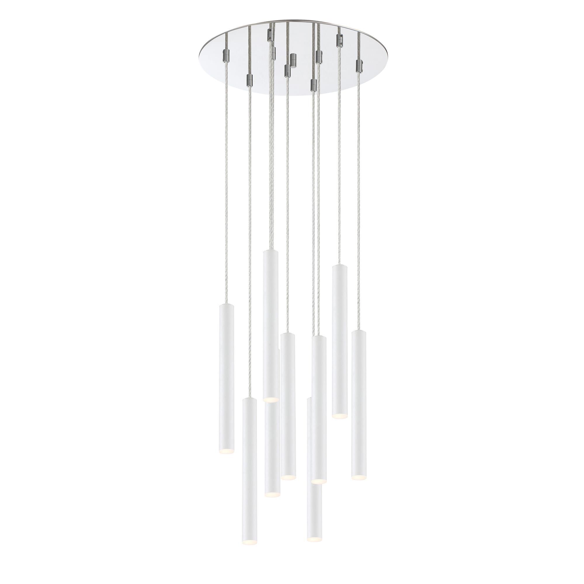Shown in Chrome finish and Steel glass and Steel shade