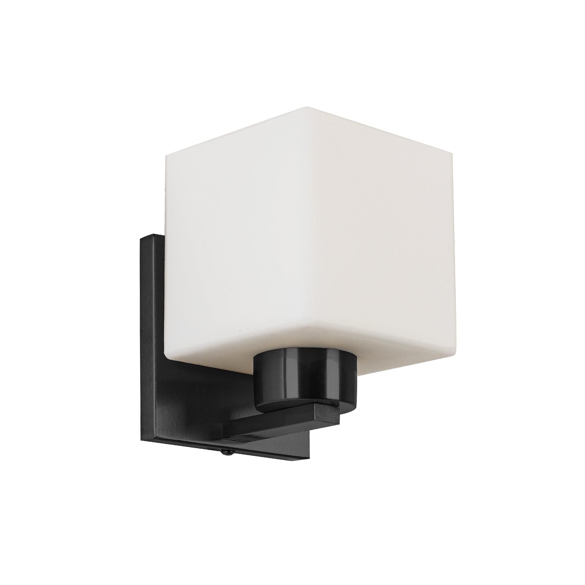 Shown in Matte Black finish and White shade
