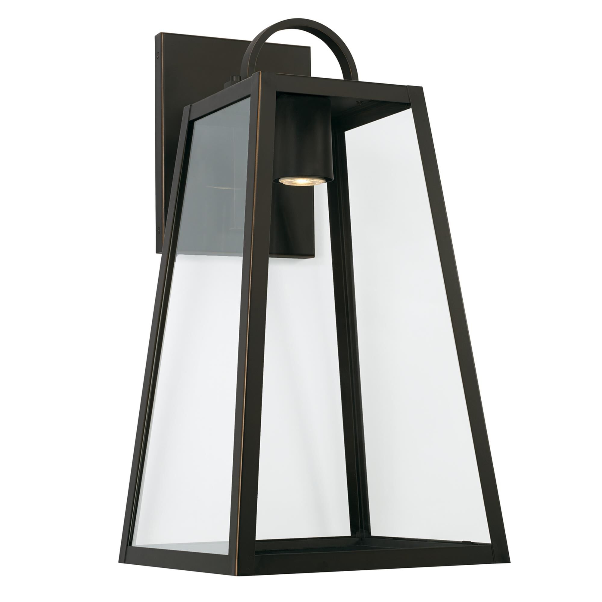 Shown in Oiled Bronze finish and Clear glass