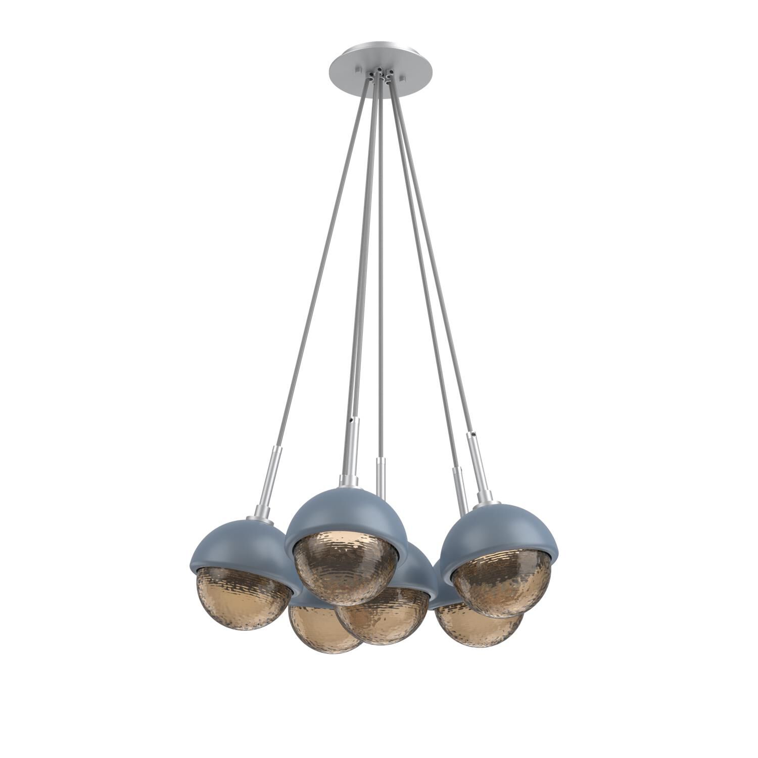 Shown in Classic Silver finish and Bronze glass and Poppy Blue accent