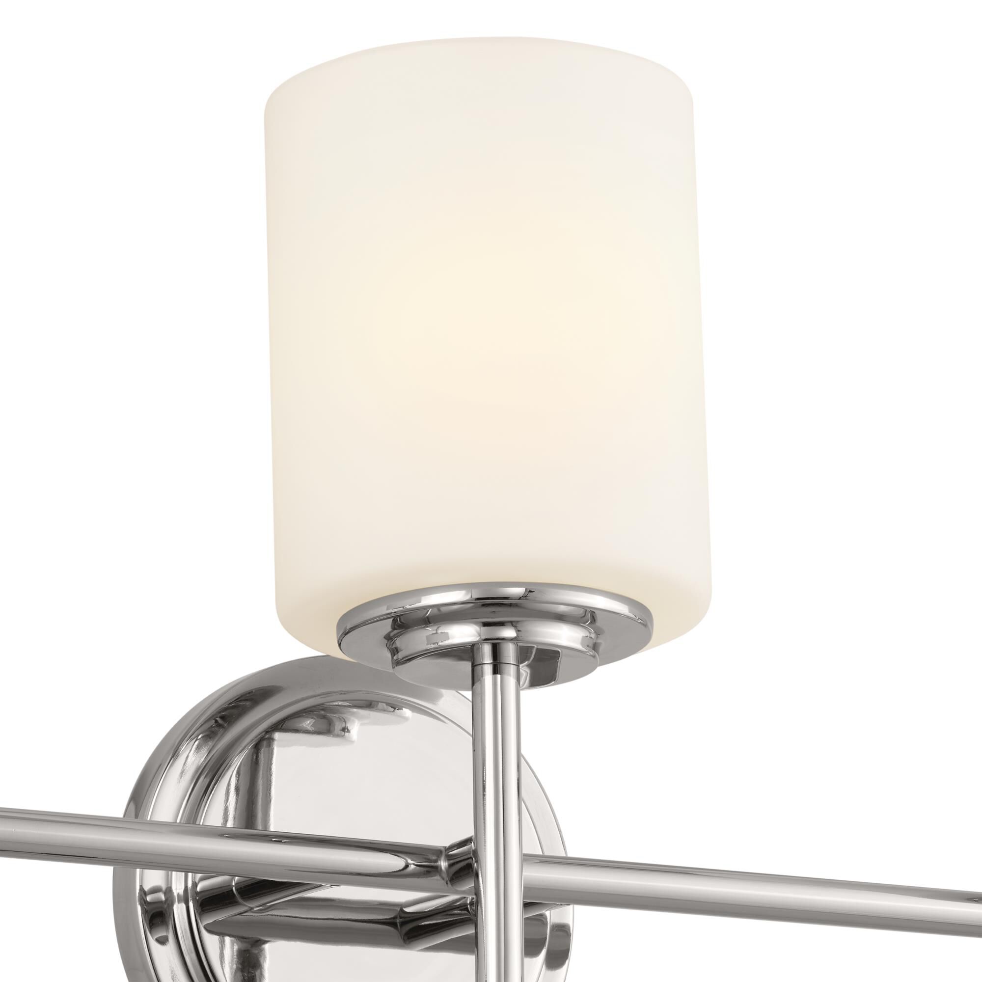 Shown in Polished Nickel finish and Satin Etched Cased Opal glass