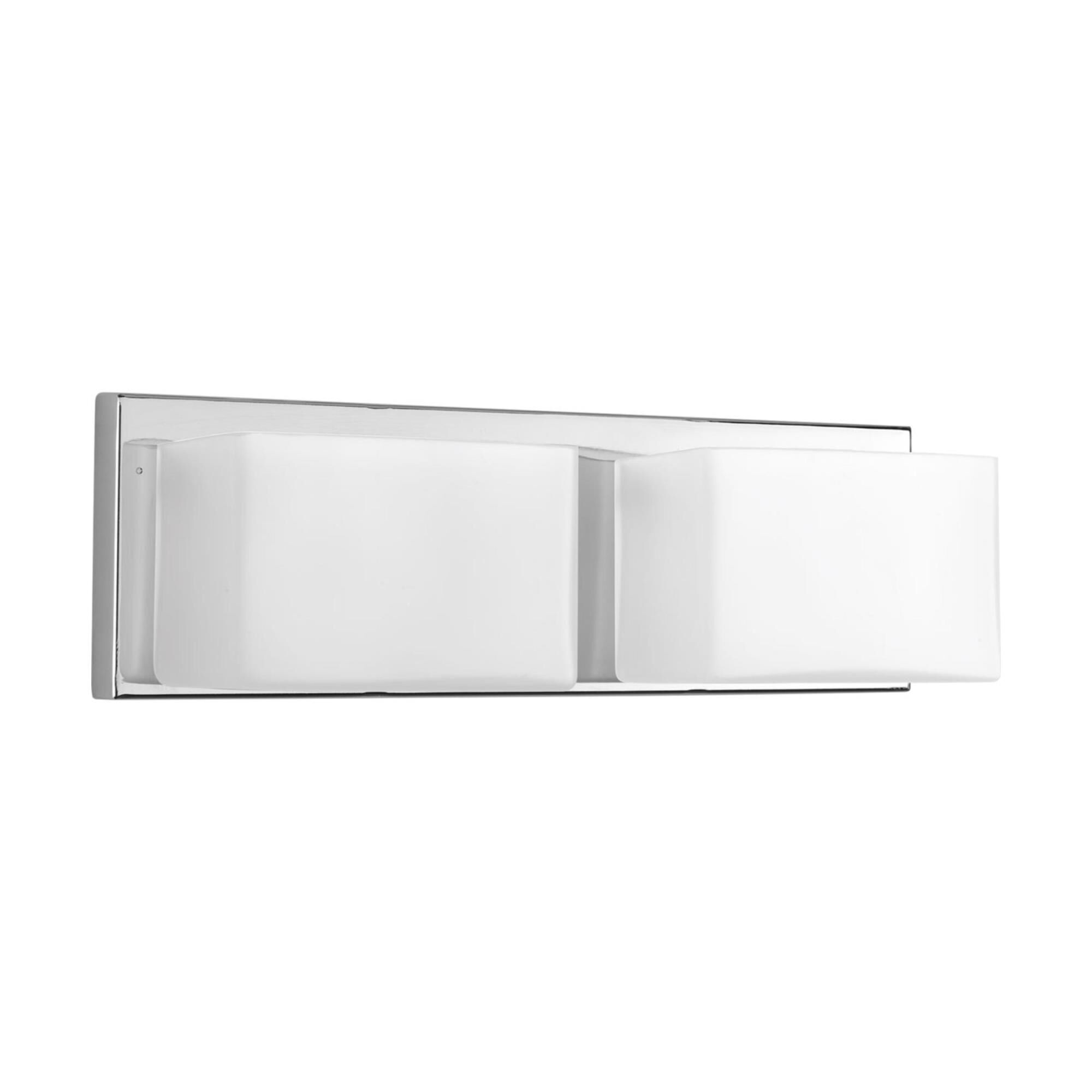 Shown in Polished Chrome finish and Etched glass