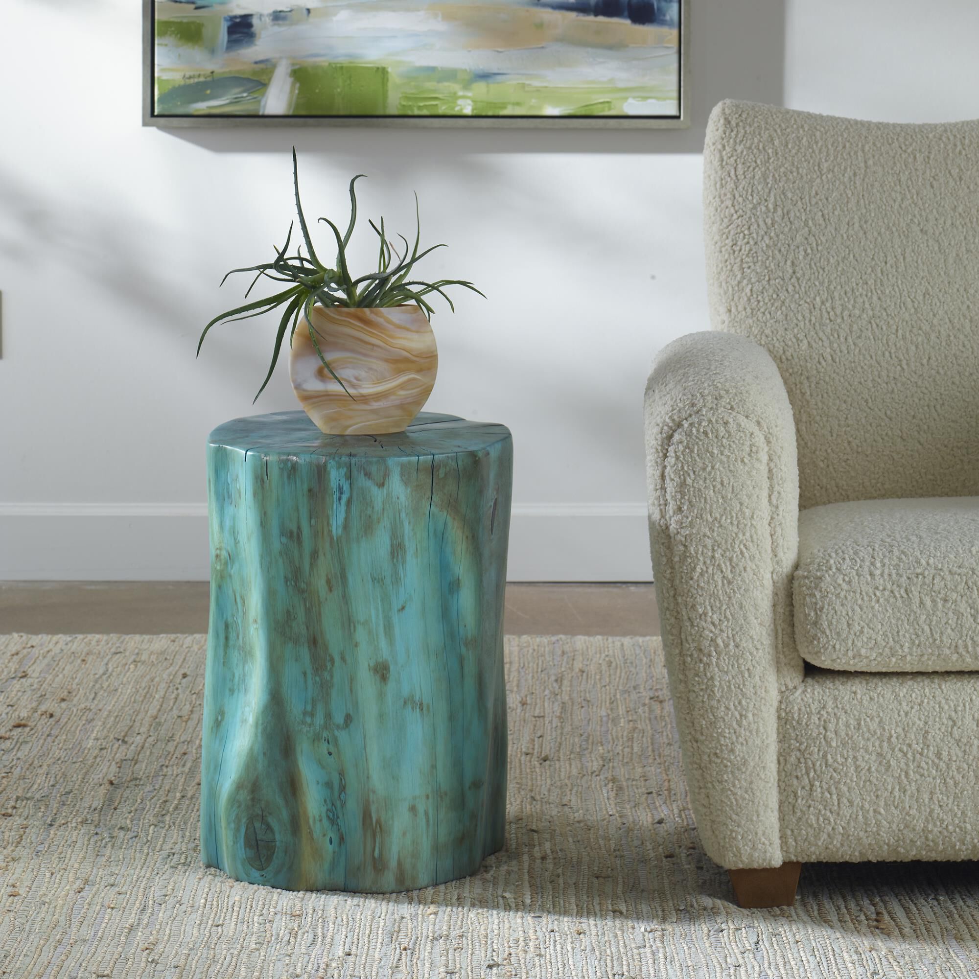 Shown in The Perfect Accent To A Coastal Or Modern Space, The Habitat Accent Stool Is Constructed From A Natu finish