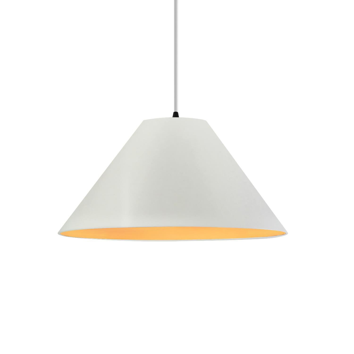 Shown in Matte Black finish and Matte White with Champagne Gold Internal shade