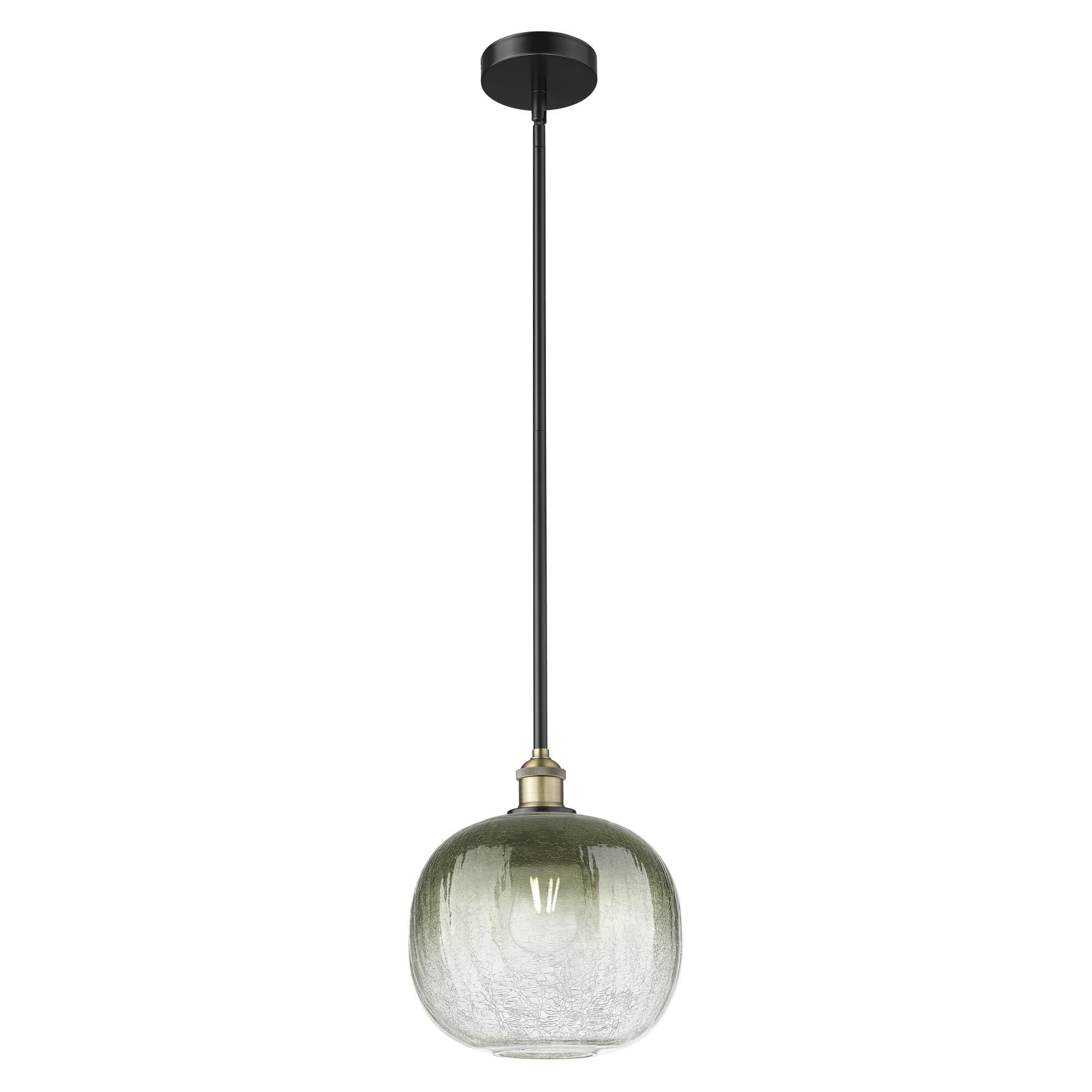 Shown in Black Antique Brass finish and Slate glass