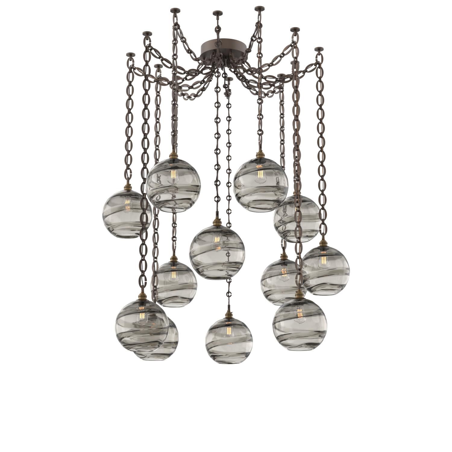 Levi Wilson Terra 18 Inch Multi Pendant Light by Hammerton Studio