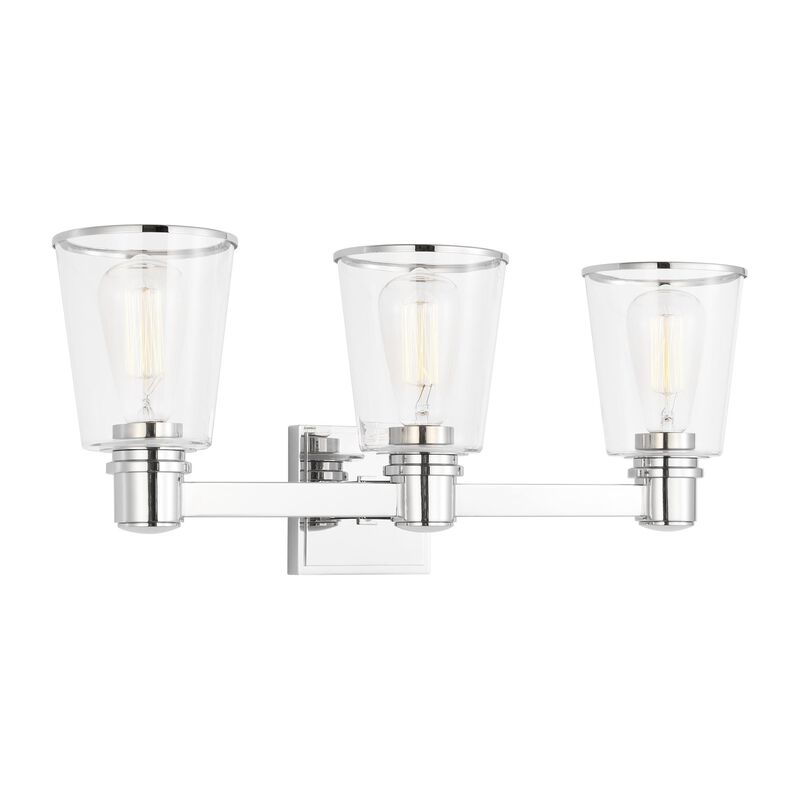 Chapman & Myers Alessa 22 Inch 3 Light Bath Vanity Light by Visual Comfort Studio