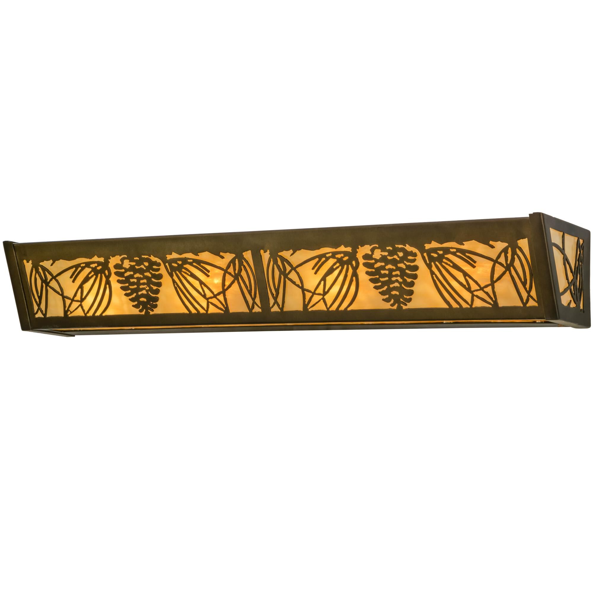 Shown in Antique Copper Finish finish and Beige glass