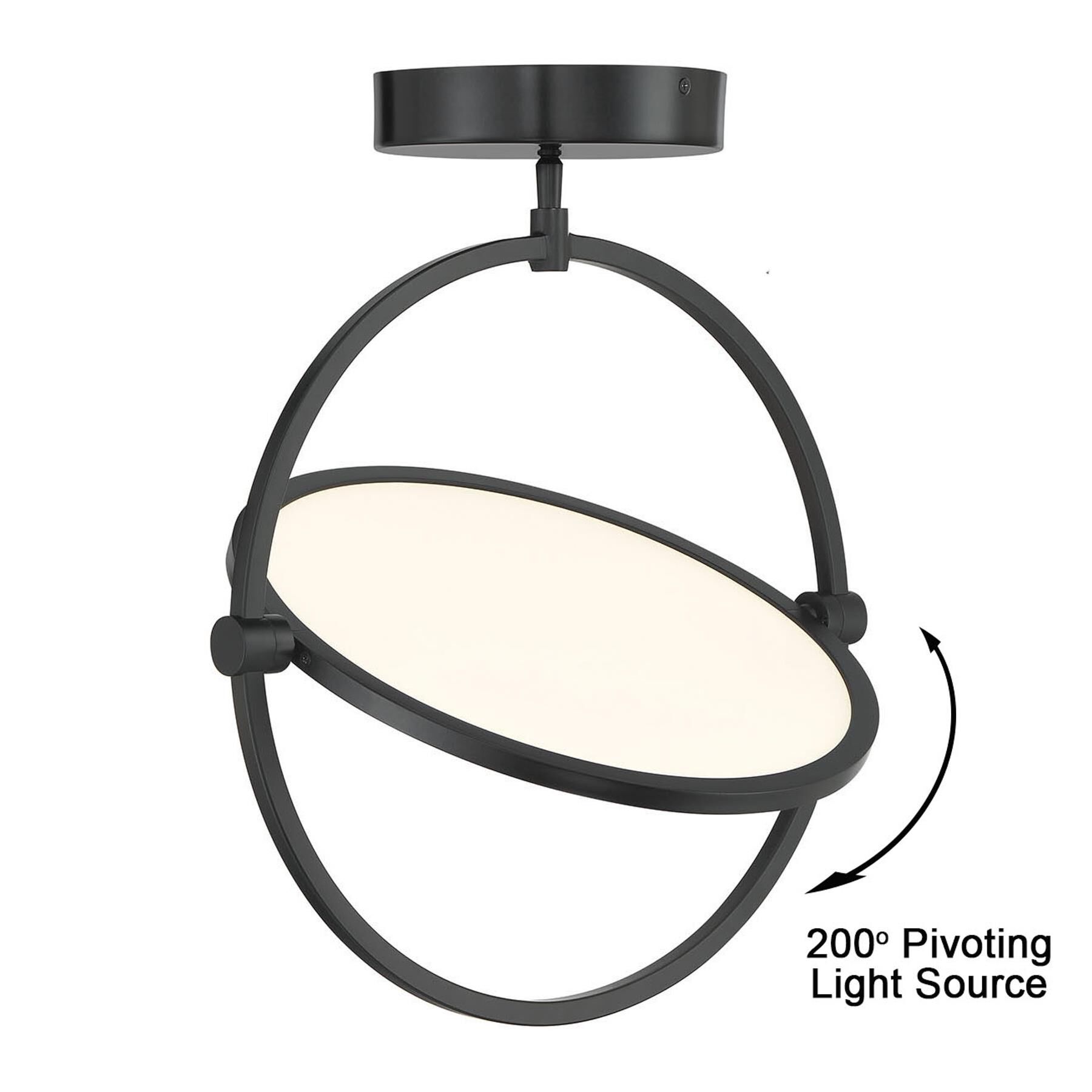 Studio 23 16 Inch 1 Light LED Semi Flush Mount by Kovacs
