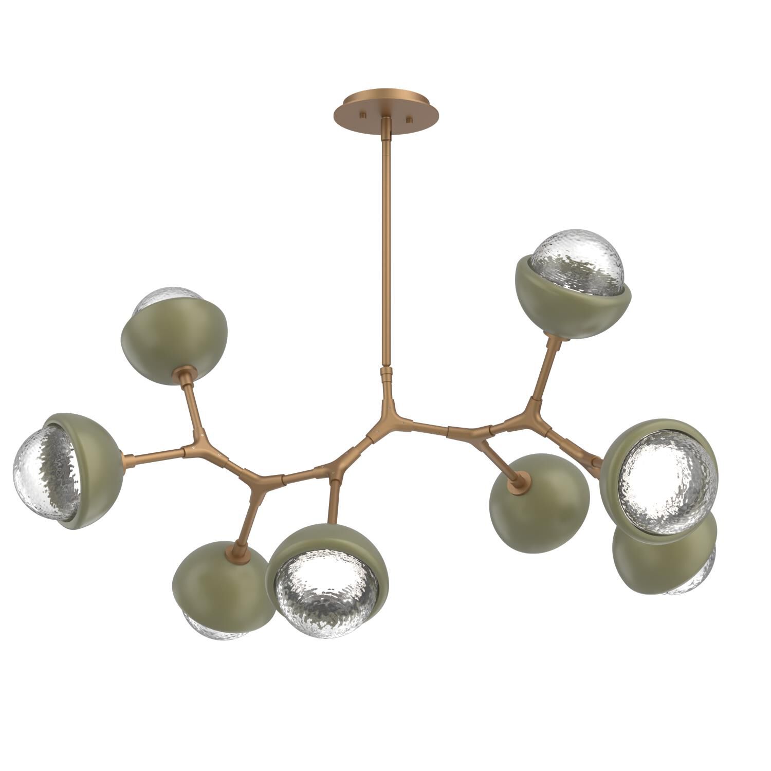 Levi Wilson Cabochon 38 Inch Linear Suspension Light by Hammerton Studio
