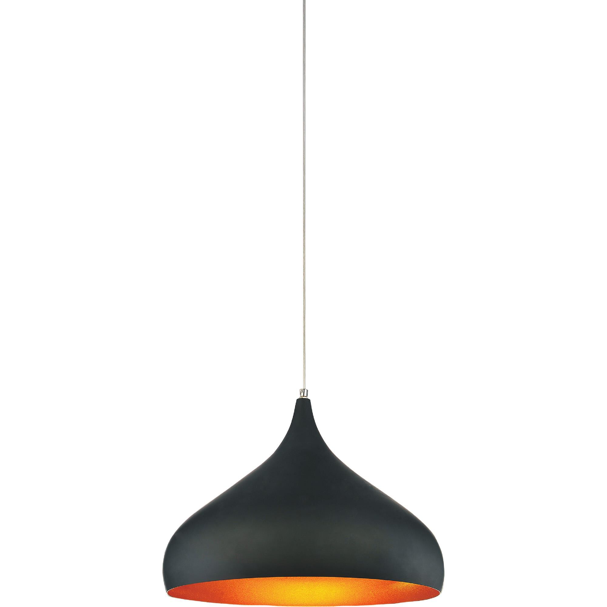 Shown in Black finish and Black shade