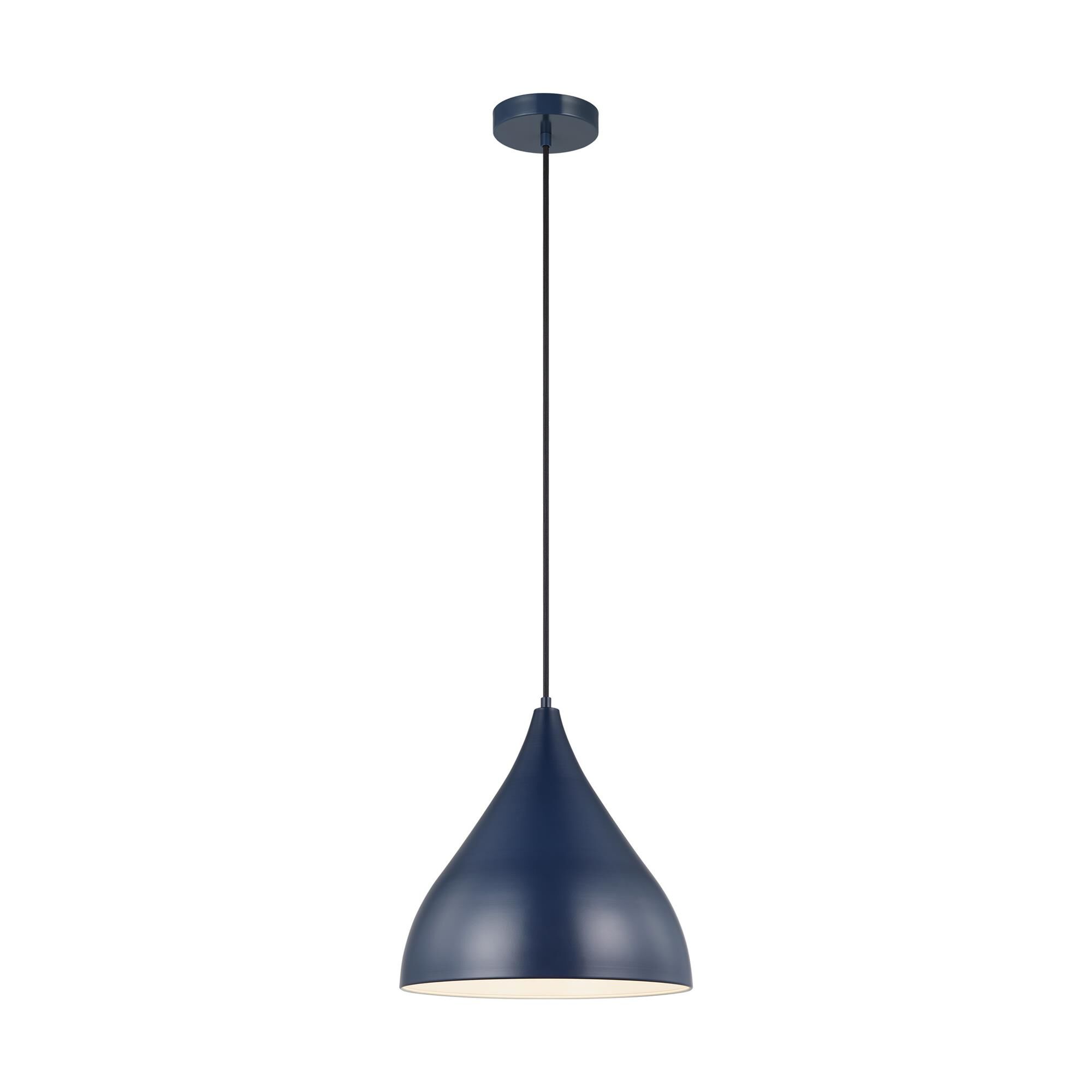 Shown in Navy finish and Navy glass and Navy Steel shade