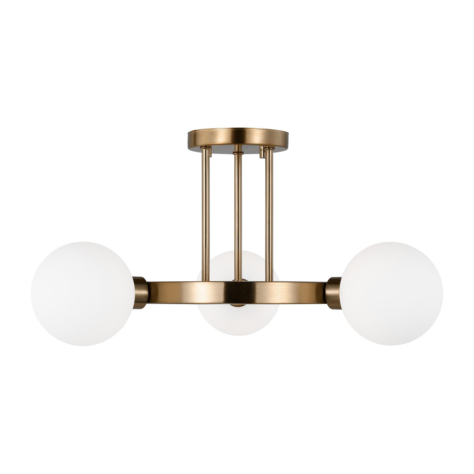 Clybourn 21 Inch 3 Light Semi Flush Mount,